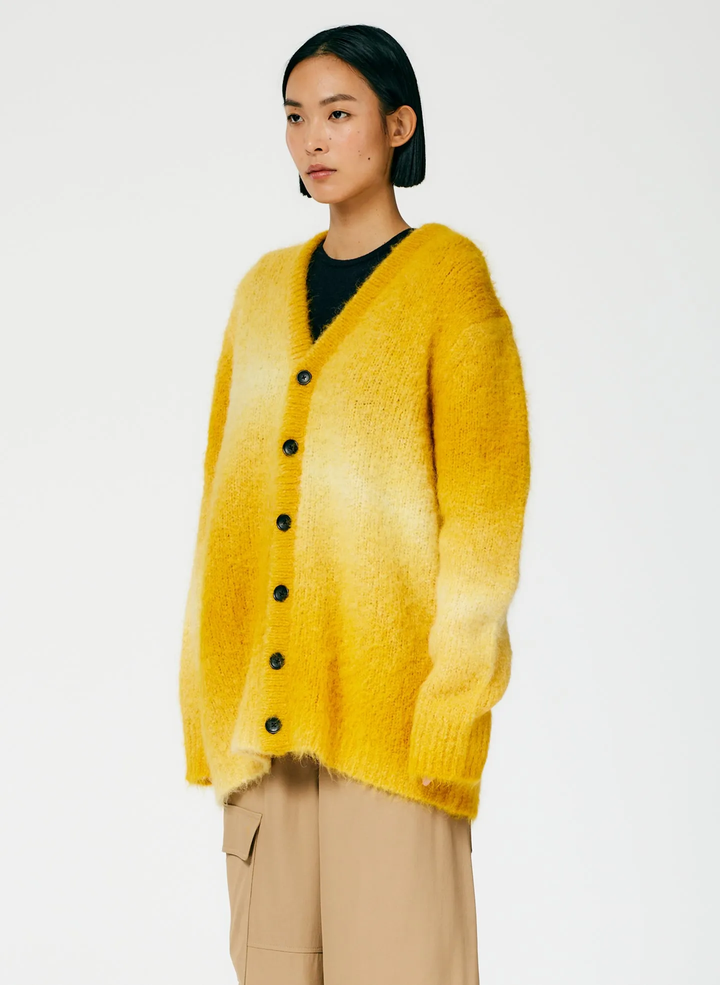 Ombre Superfine Alpaca Grandpa Cardigan sold by Tibi product image thumbnail 3