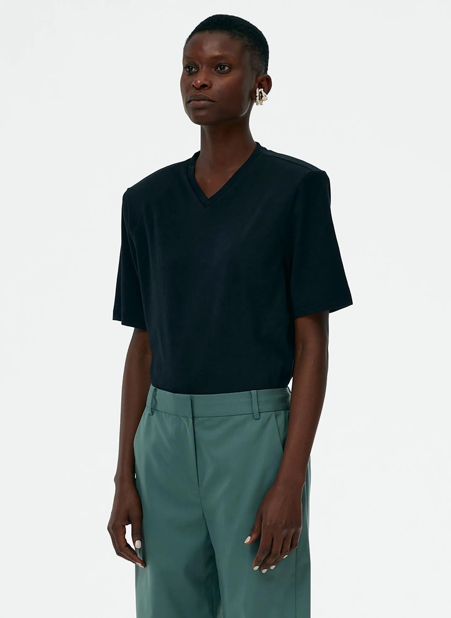 Removable Shoulder Pad T-Shirt sold by Tibi product image thumbnail 2