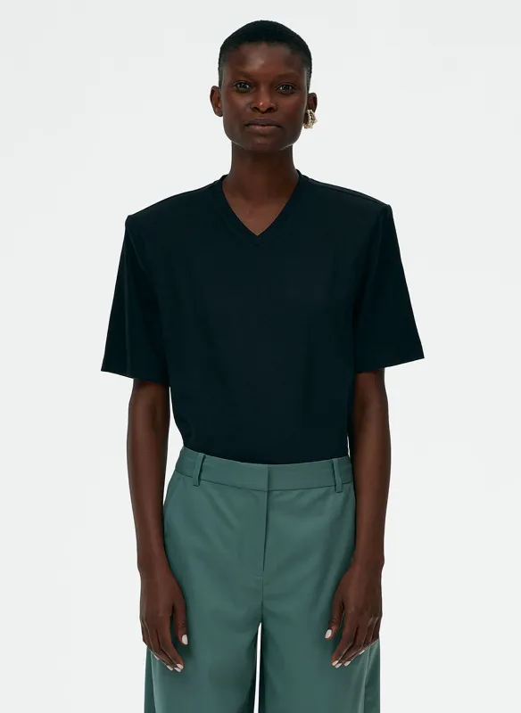 Removable Shoulder Pad T-Shirt made by Tibi