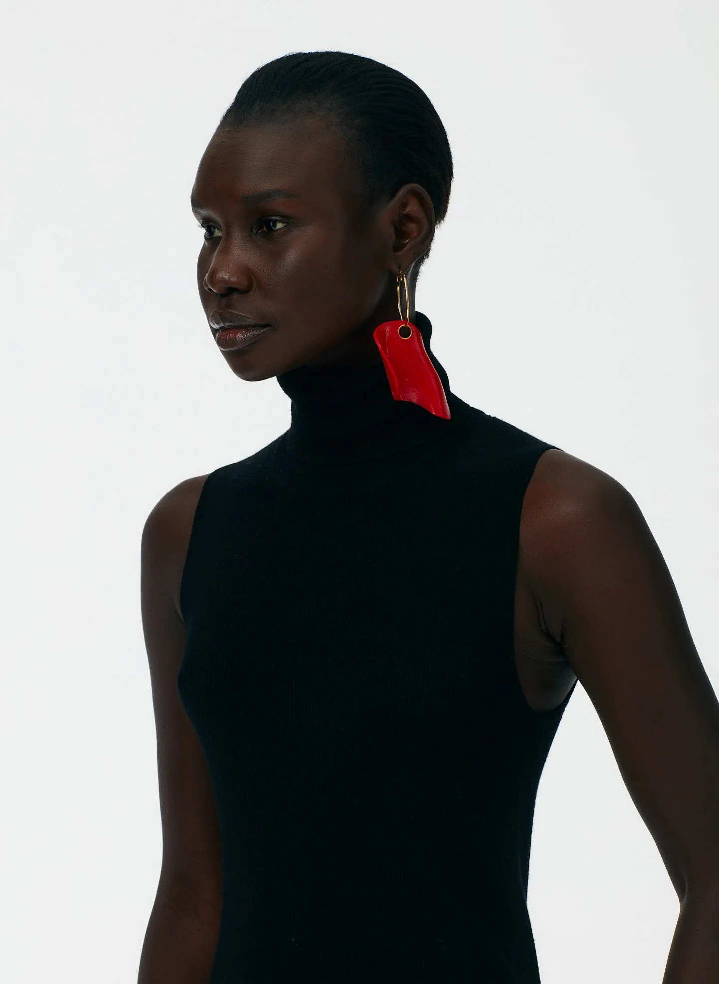 Feather Weight Ribbed Turtleneck Sweater Tank sold by Tibi product image thumbnail 5