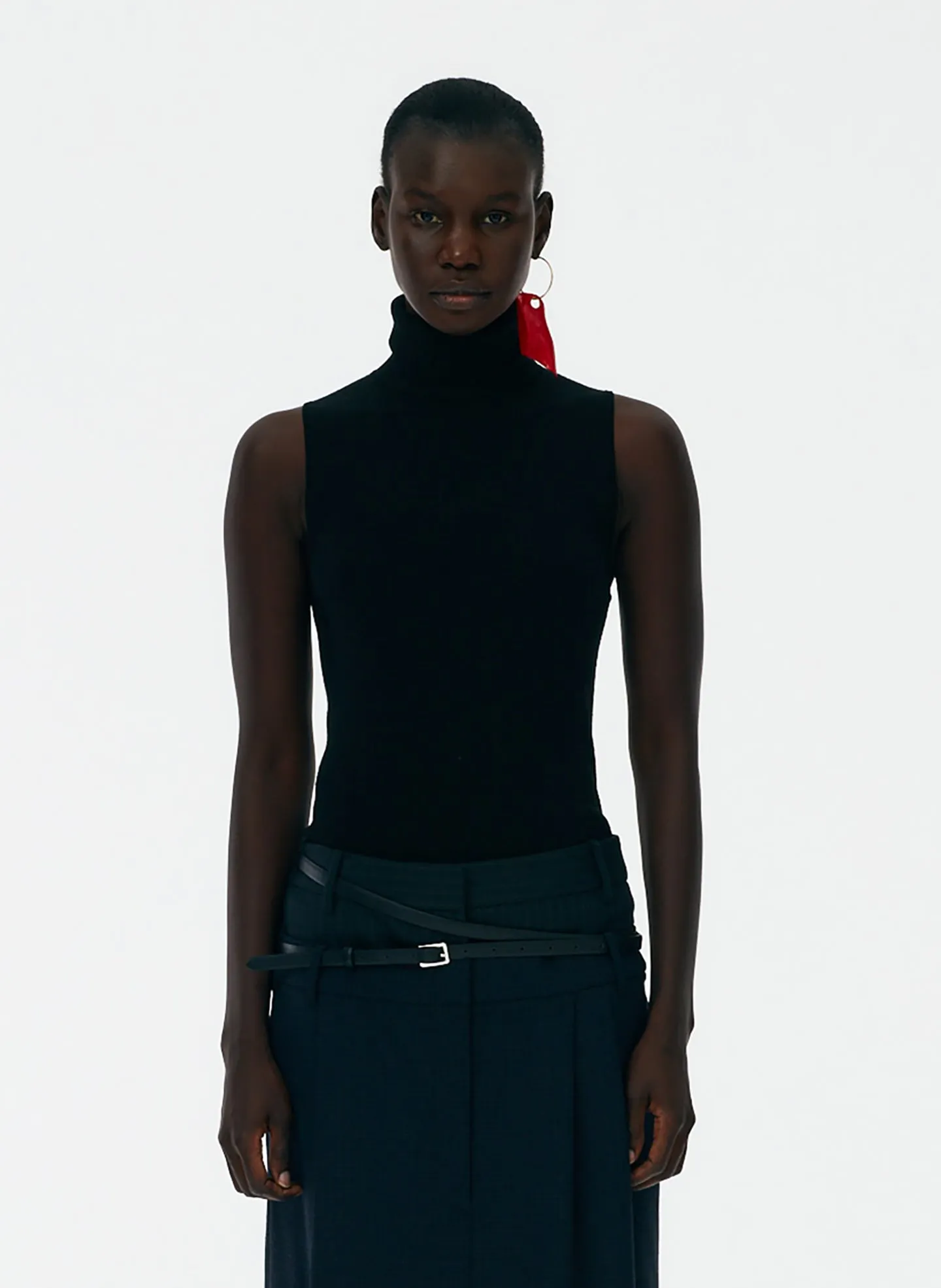 Feather Weight Ribbed Turtleneck Sweater Tank sold by Tibi