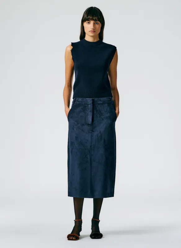 Ultrasuede Midi Trouser Skirt made by Tibi