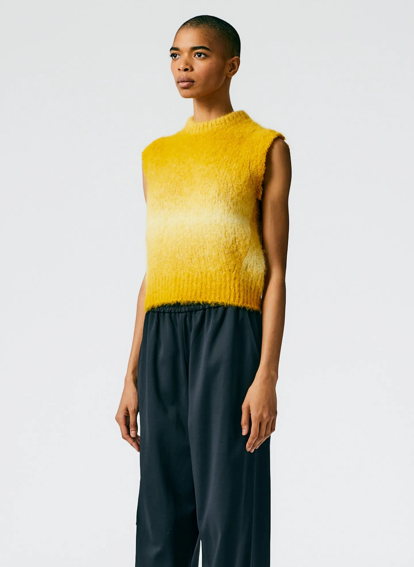 Ombre Superfine Alpaca Shrunken Cutoff Vest sold by Tibi product image thumbnail 3
