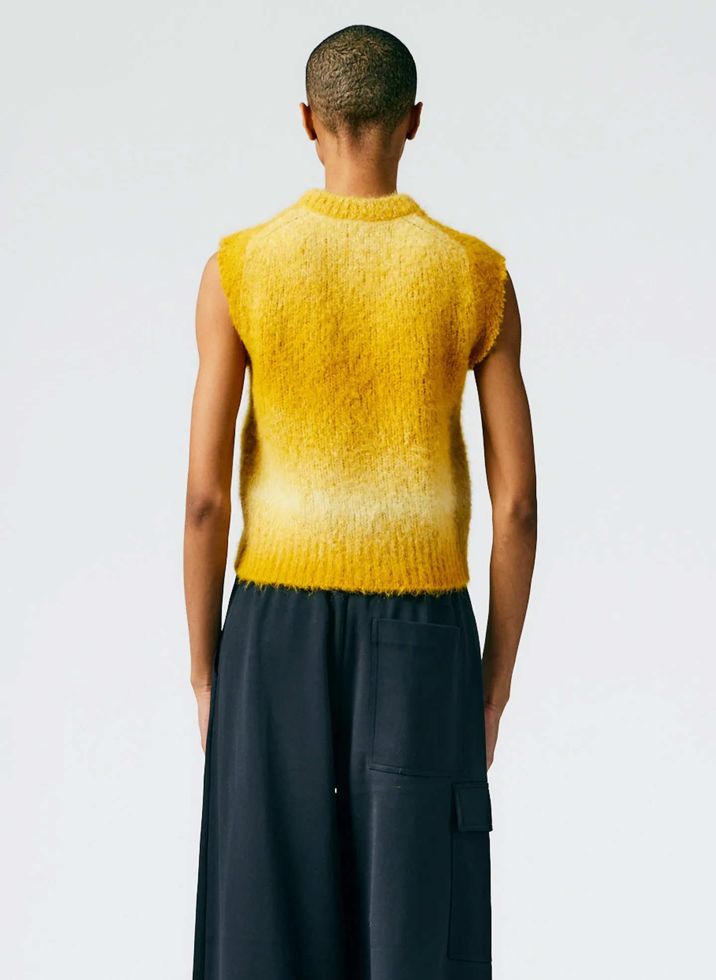 Ombre Superfine Alpaca Shrunken Cutoff Vest sold by Tibi product image thumbnail 4