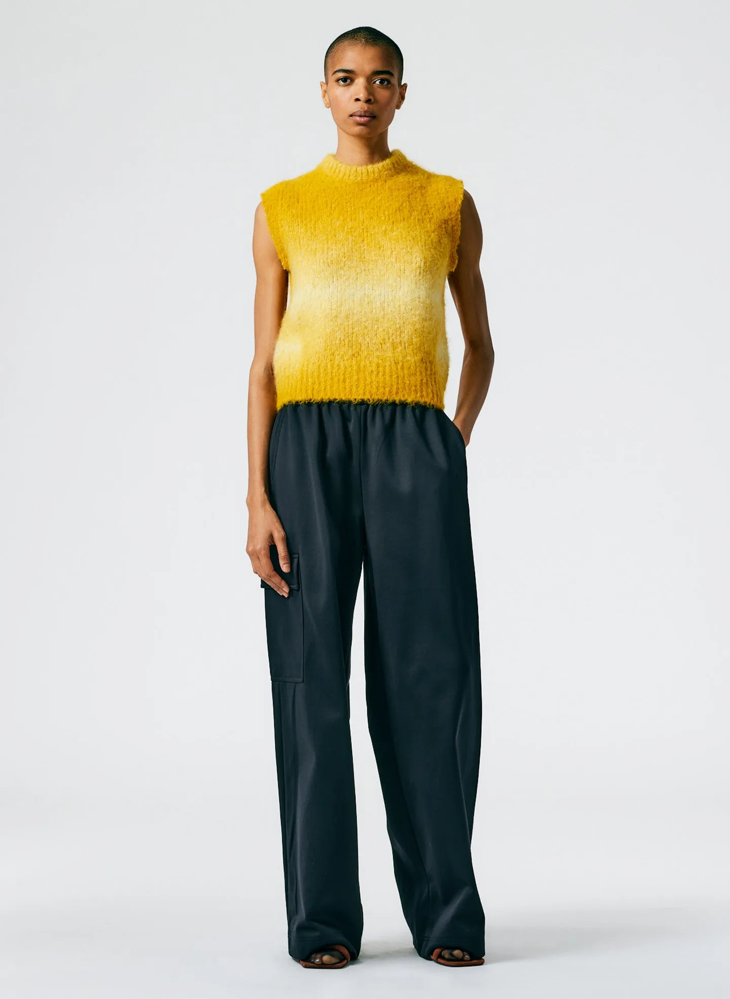 Ombre Superfine Alpaca Shrunken Cutoff Vest sold by Tibi product image thumbnail 5
