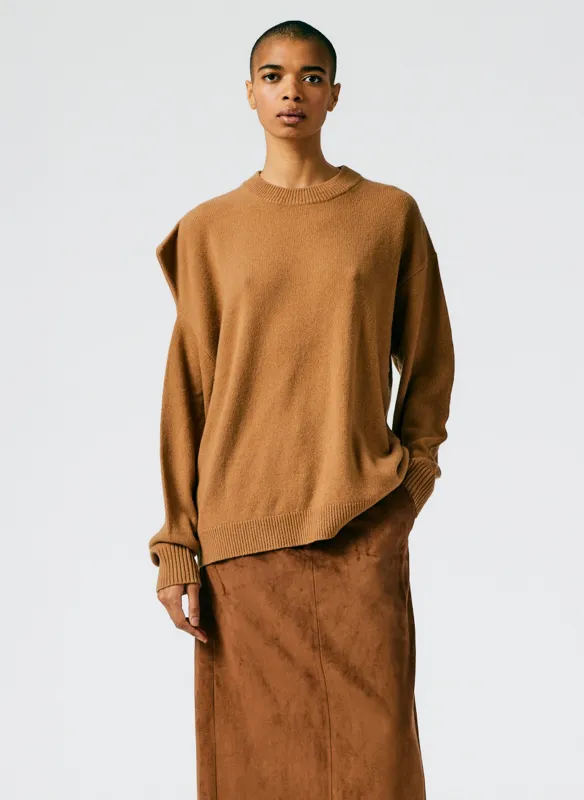 Recycled Cashmere Carre Crewneck Pullover made by Tibi