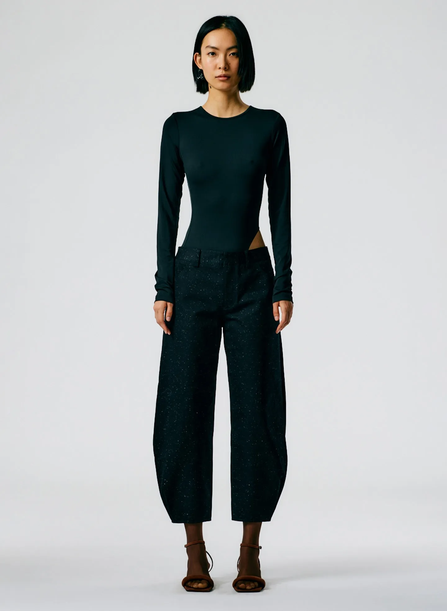 Luxe Tweedy Twill Brancusi Jean - Regular sold by Tibi