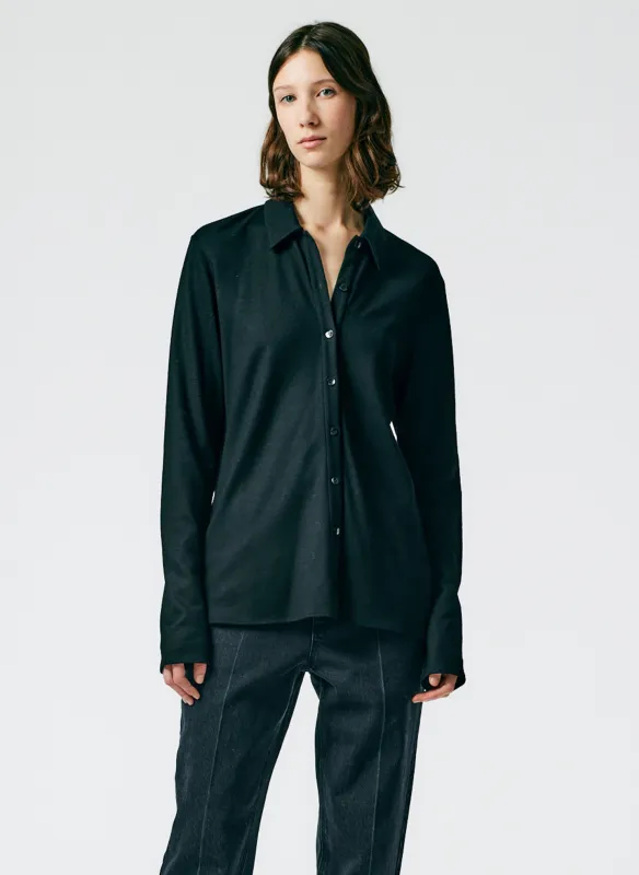 Wool Jersey Slim Shirt made by Tibi