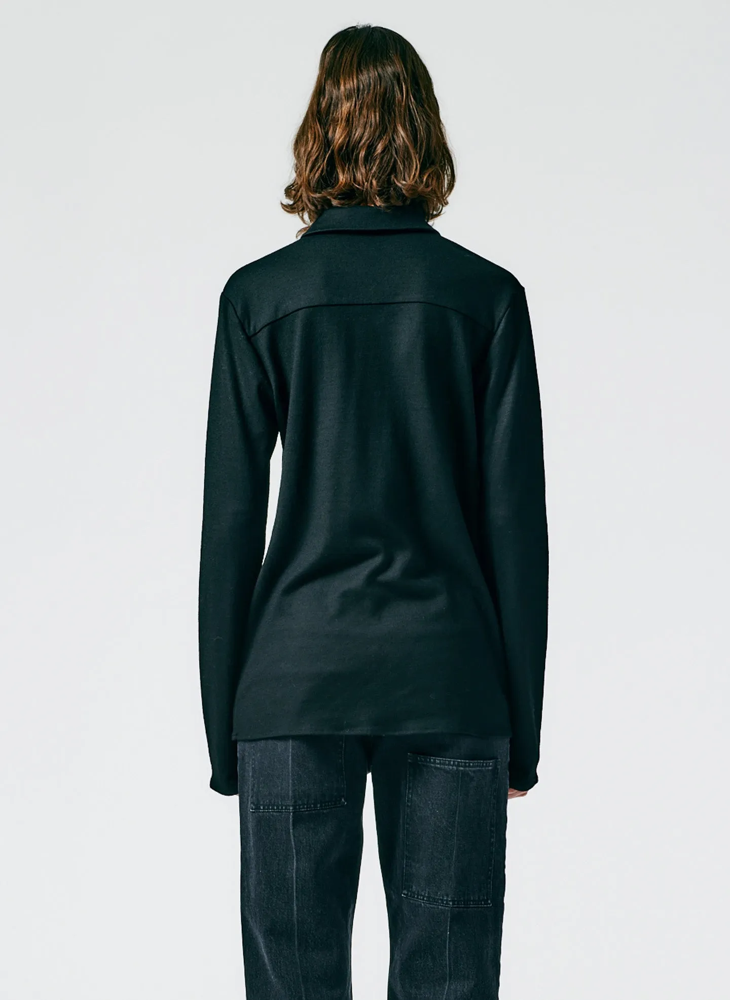 Wool Jersey Slim Shirt sold by Tibi product image thumbnail 5
