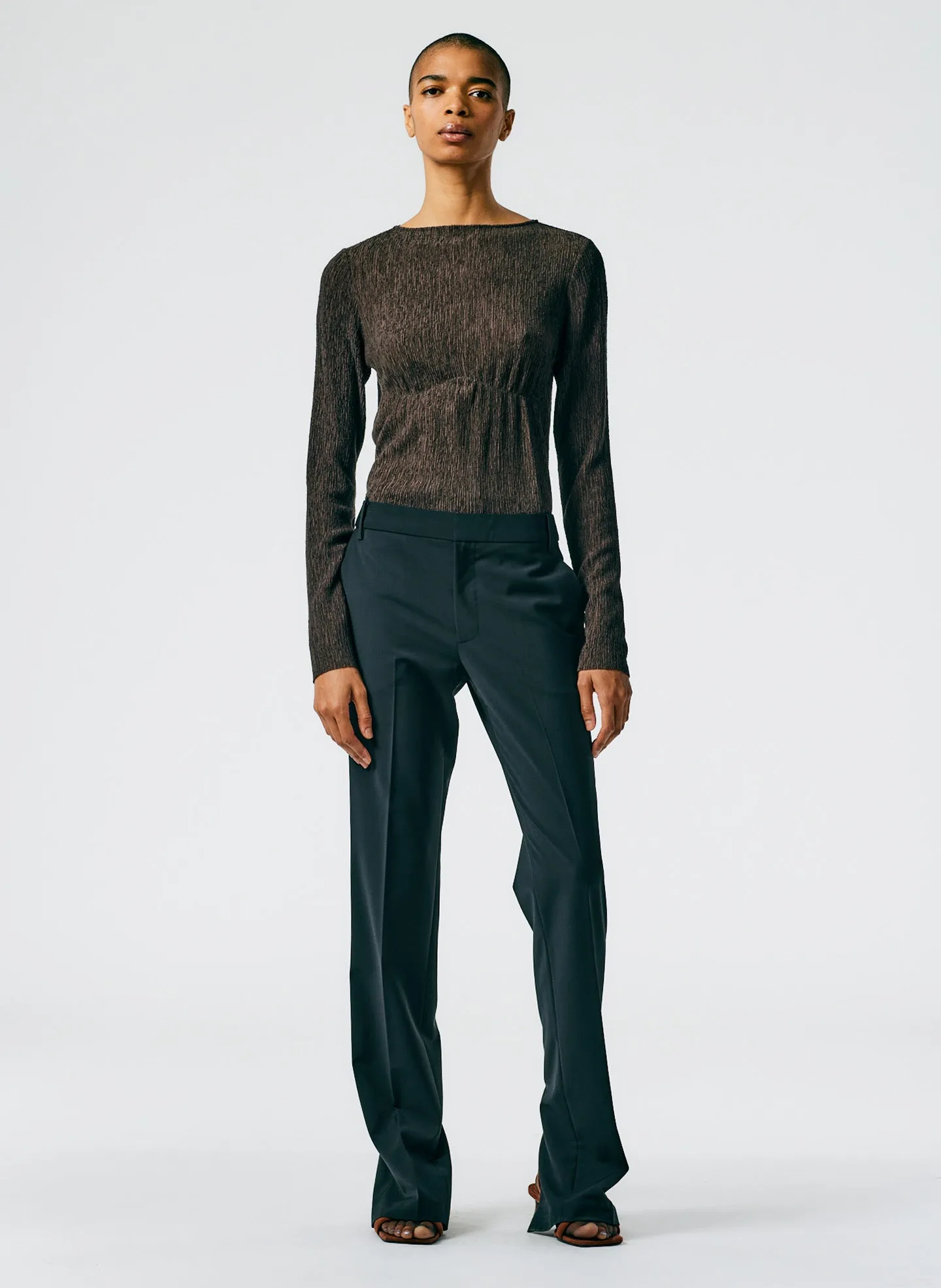 Tropical Wool Elfie Trouser with Slits - Regular sold by Tibi product image thumbnail 5