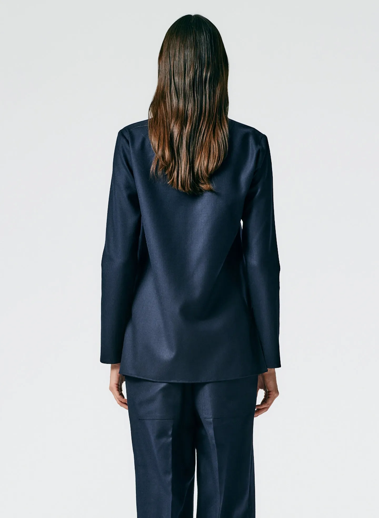 Superfine Wool Flannel Slim Shirt Jacket sold by Tibi product image thumbnail 5