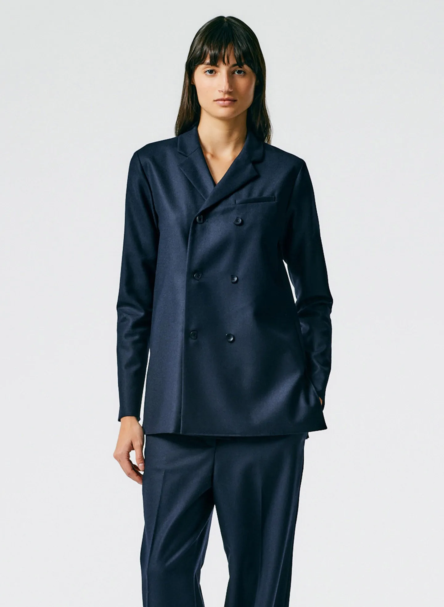 Superfine Wool Flannel Slim Shirt Jacket sold by Tibi