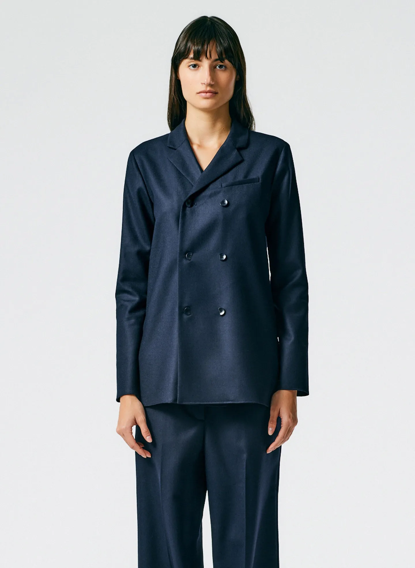 Superfine Wool Flannel Slim Shirt Jacket sold by Tibi product image thumbnail 3