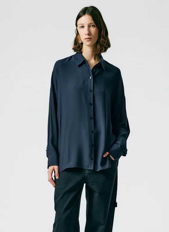 Feather Weight Eco Crepe Oversized Shirt made by Tibi