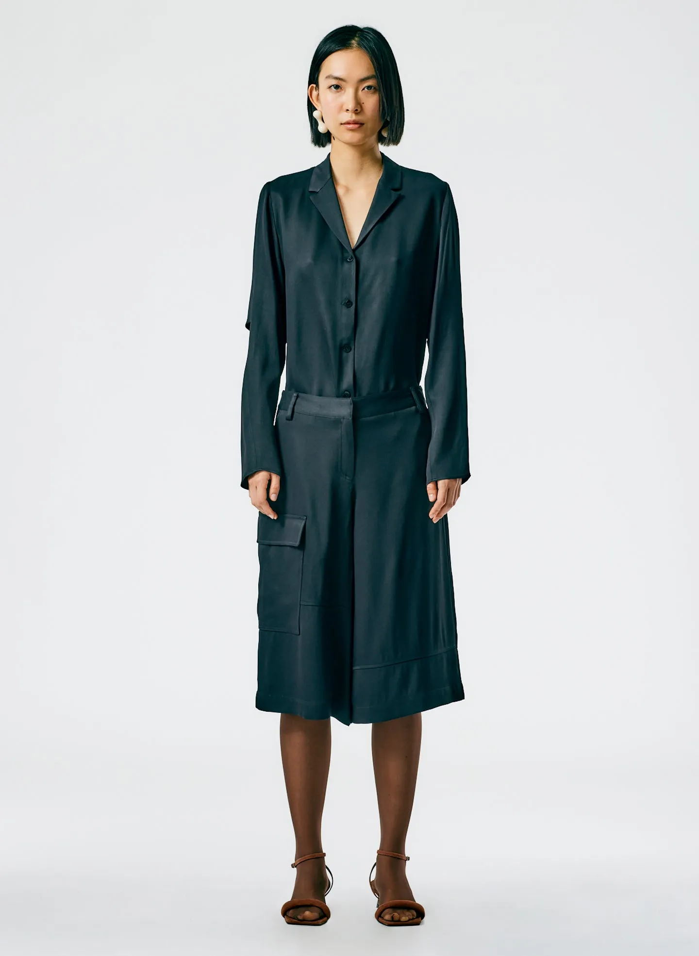 Eco Acetate Viscose Shirt Jacket sold by Tibi product image thumbnail 5