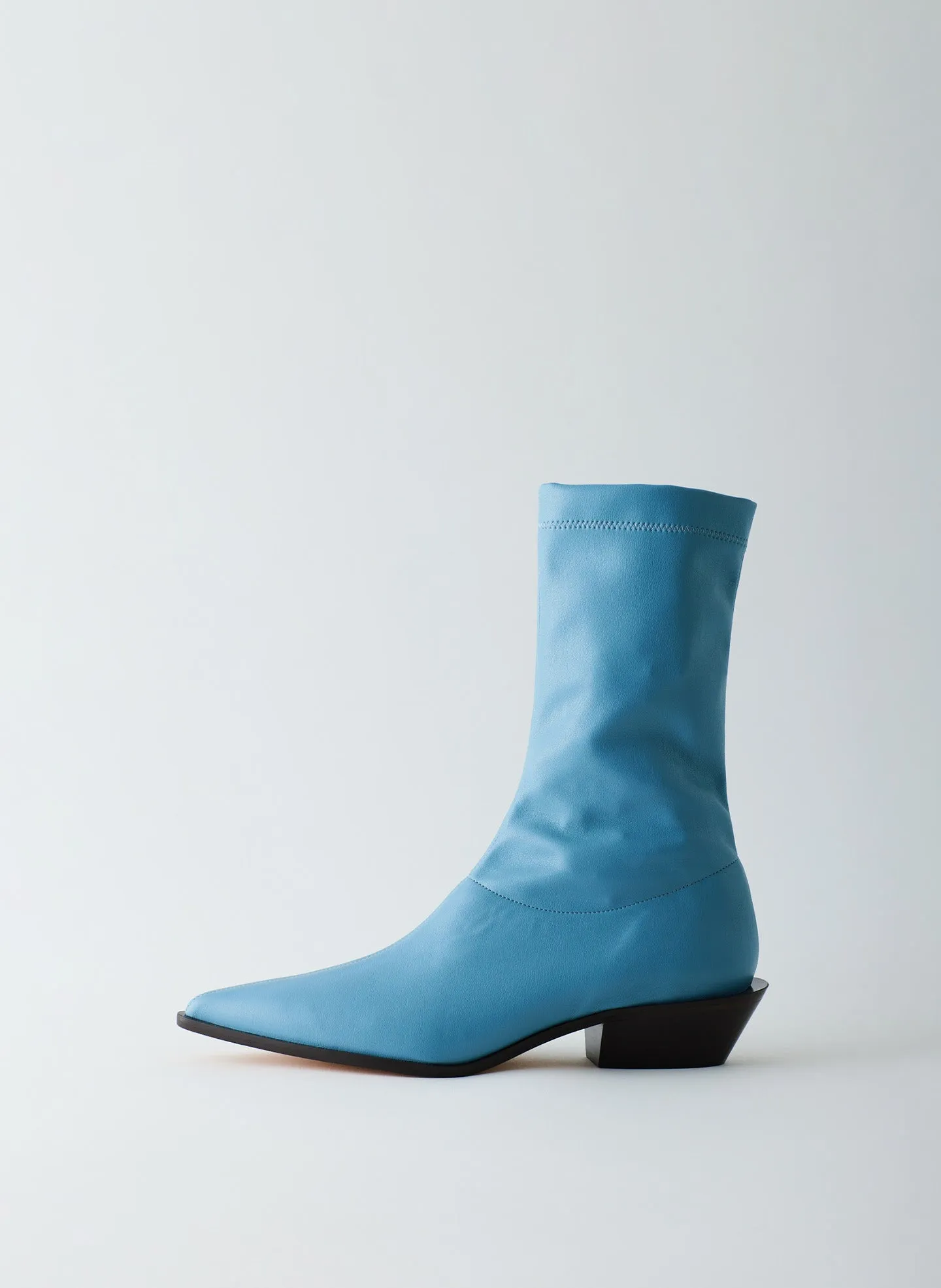 Leo Faux Nappa Stretch Low Boot sold by Tibi