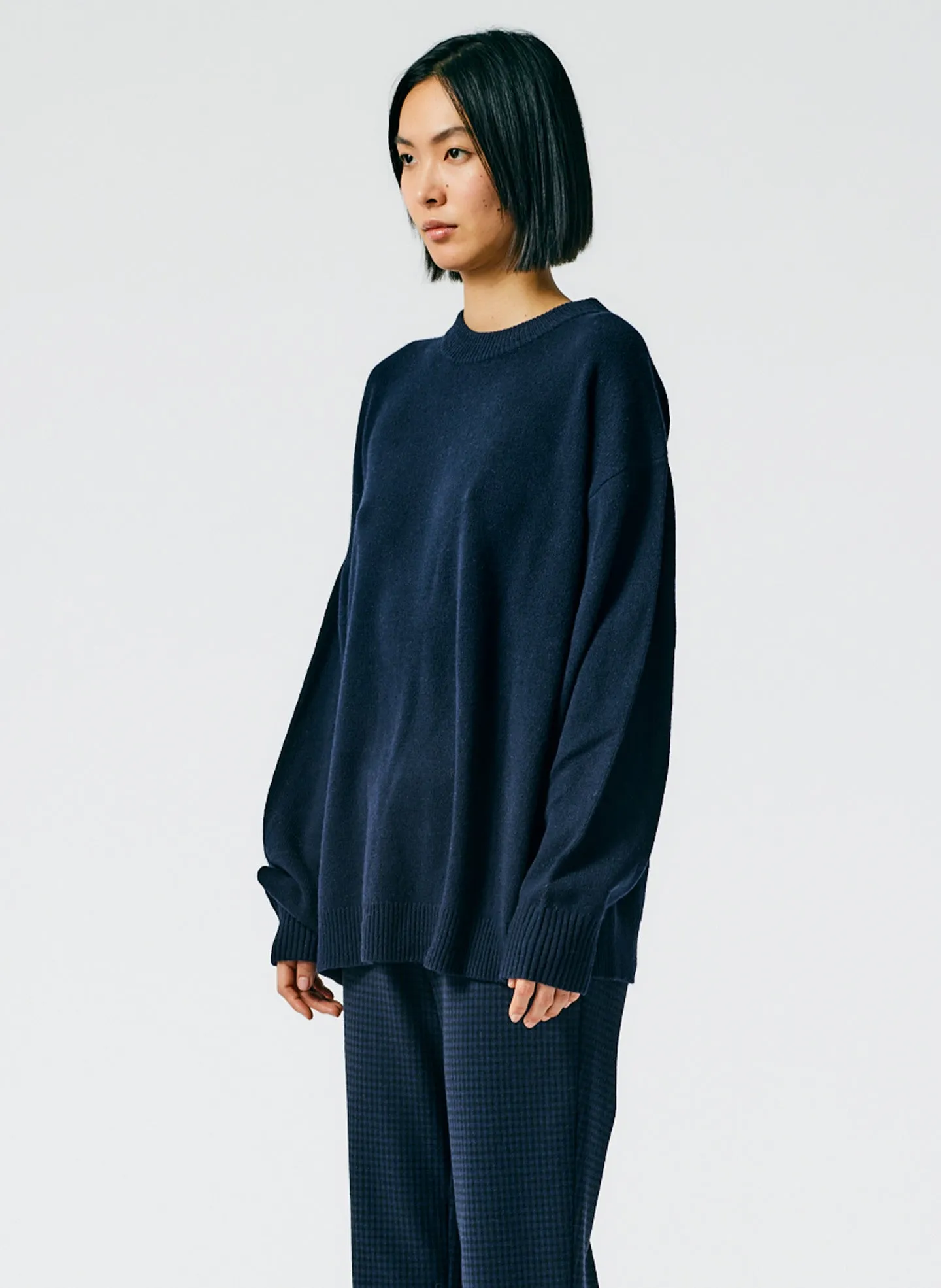 Recycled Cashmere Carre Crewneck Pullover sold by Tibi product image thumbnail 3