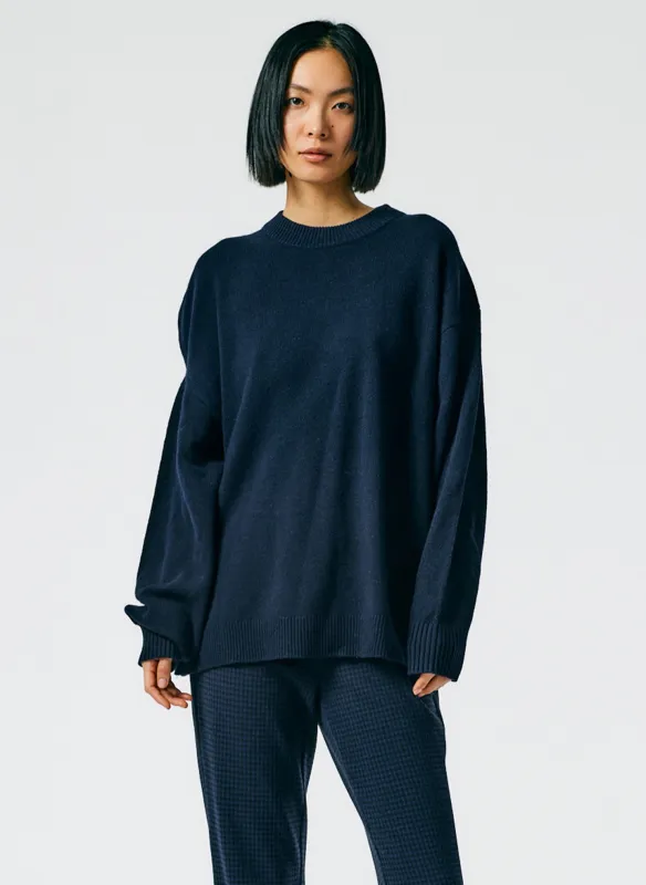 Recycled Cashmere Carre Crewneck Pullover made by Tibi