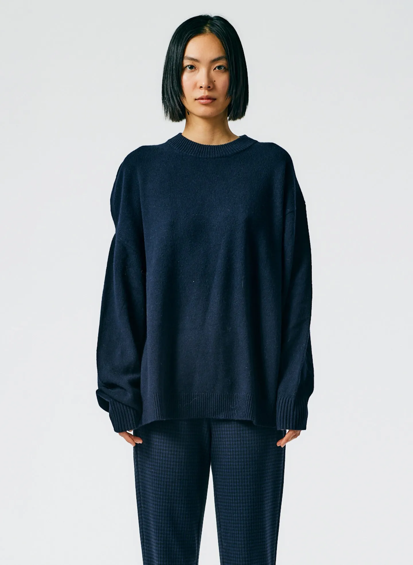 Recycled Cashmere Carre Crewneck Pullover sold by Tibi product image thumbnail 2