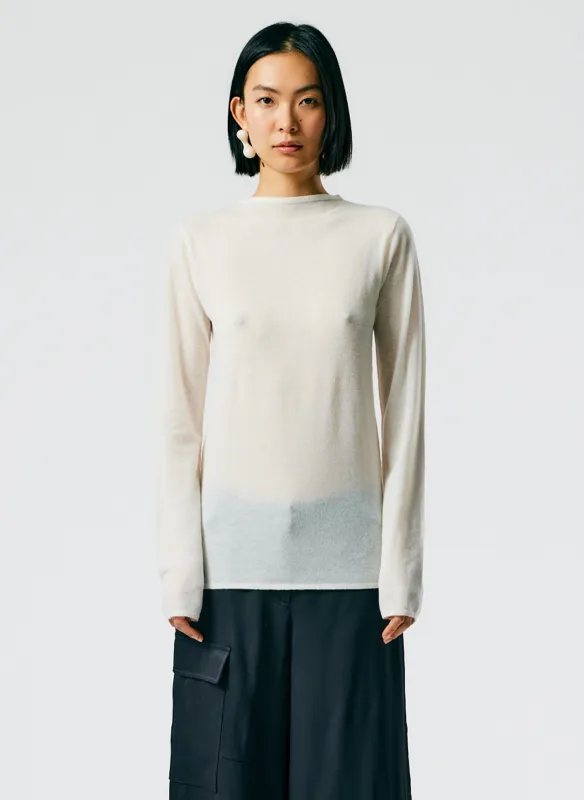 Skinlike Mercerized Wool Soft Sheer Pullover made by Tibi