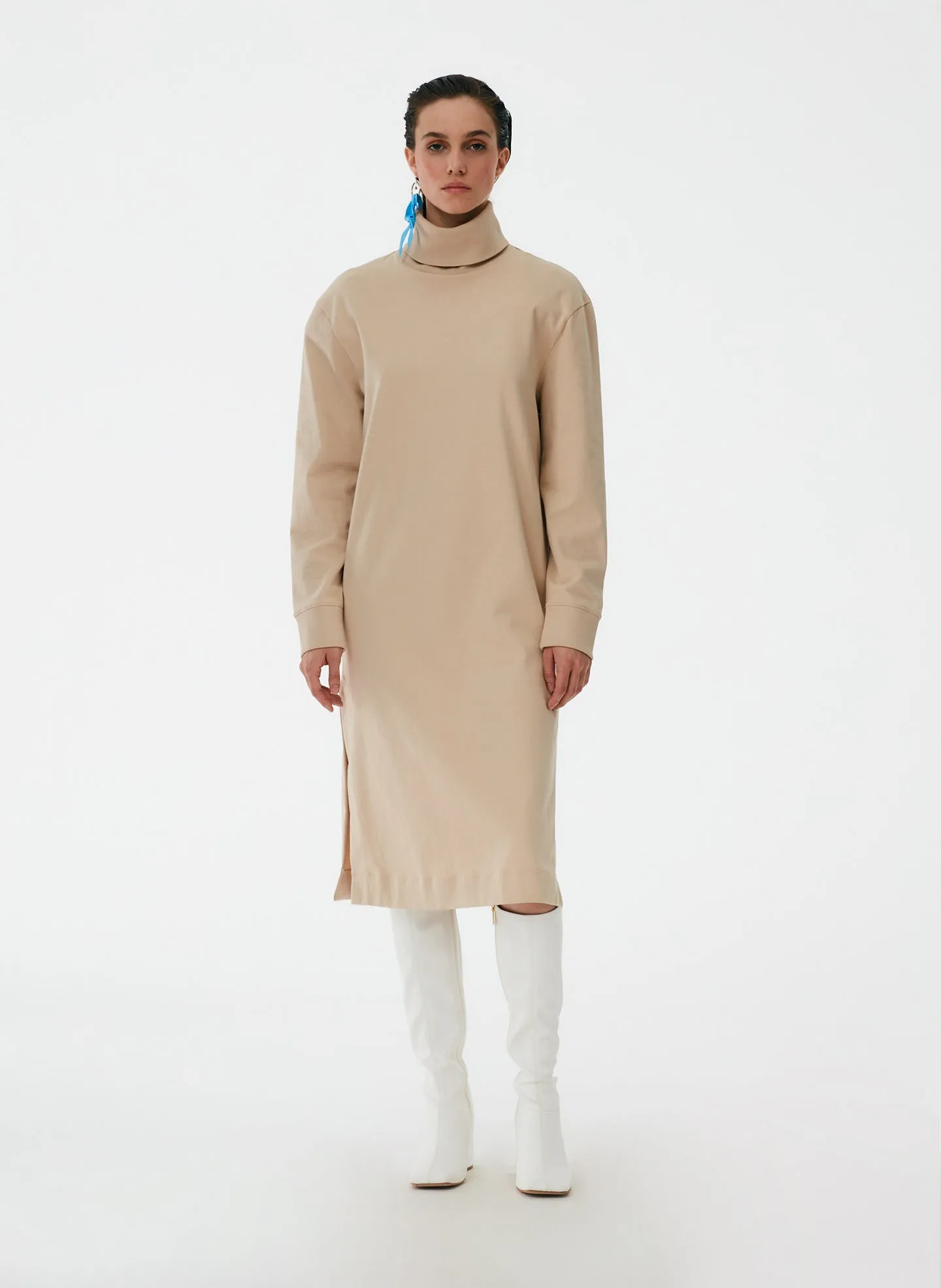 Punto Milano Turtleneck T-Shirt Dress sold by Tibi product image thumbnail 2