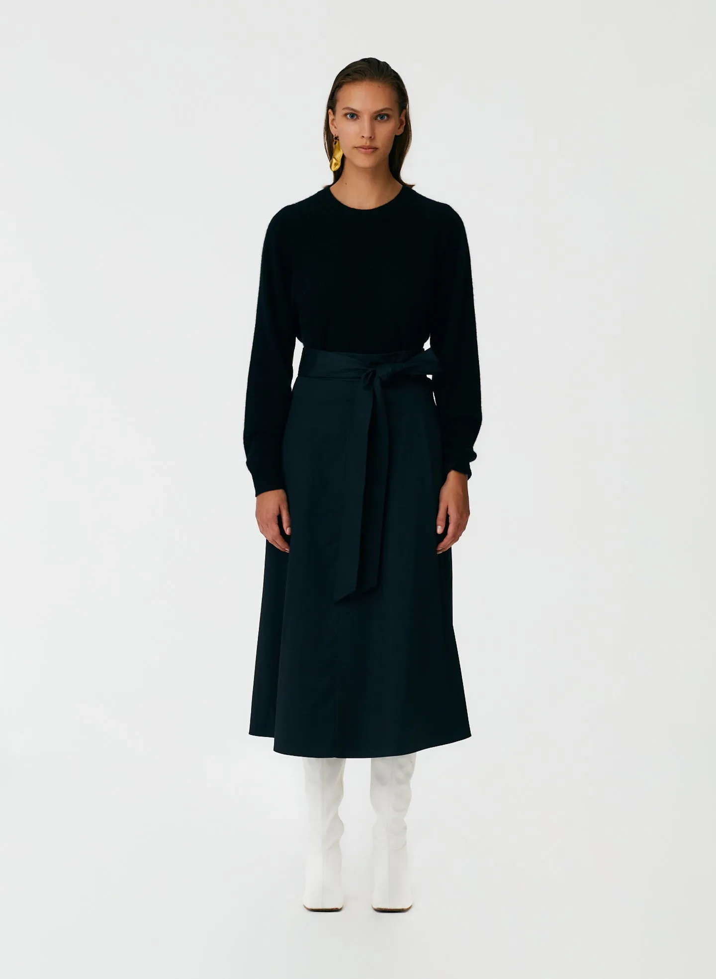 Eco Poplin Back Wrap Skirt sold by Tibi