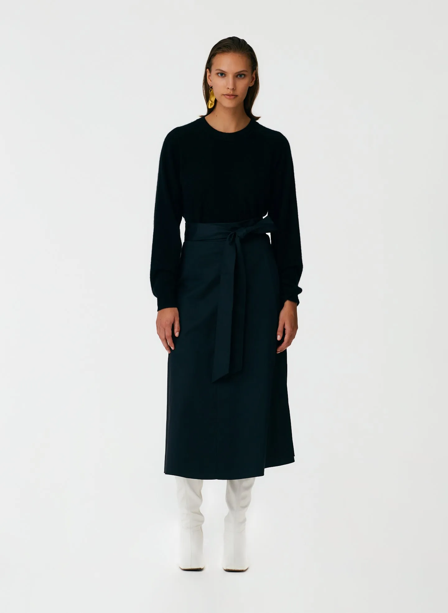 Eco Poplin Back Wrap Skirt sold by Tibi product image thumbnail 5