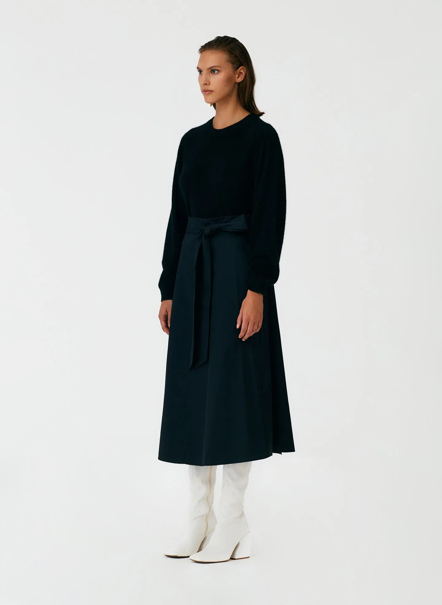 Eco Poplin Back Wrap Skirt sold by Tibi product image thumbnail 2
