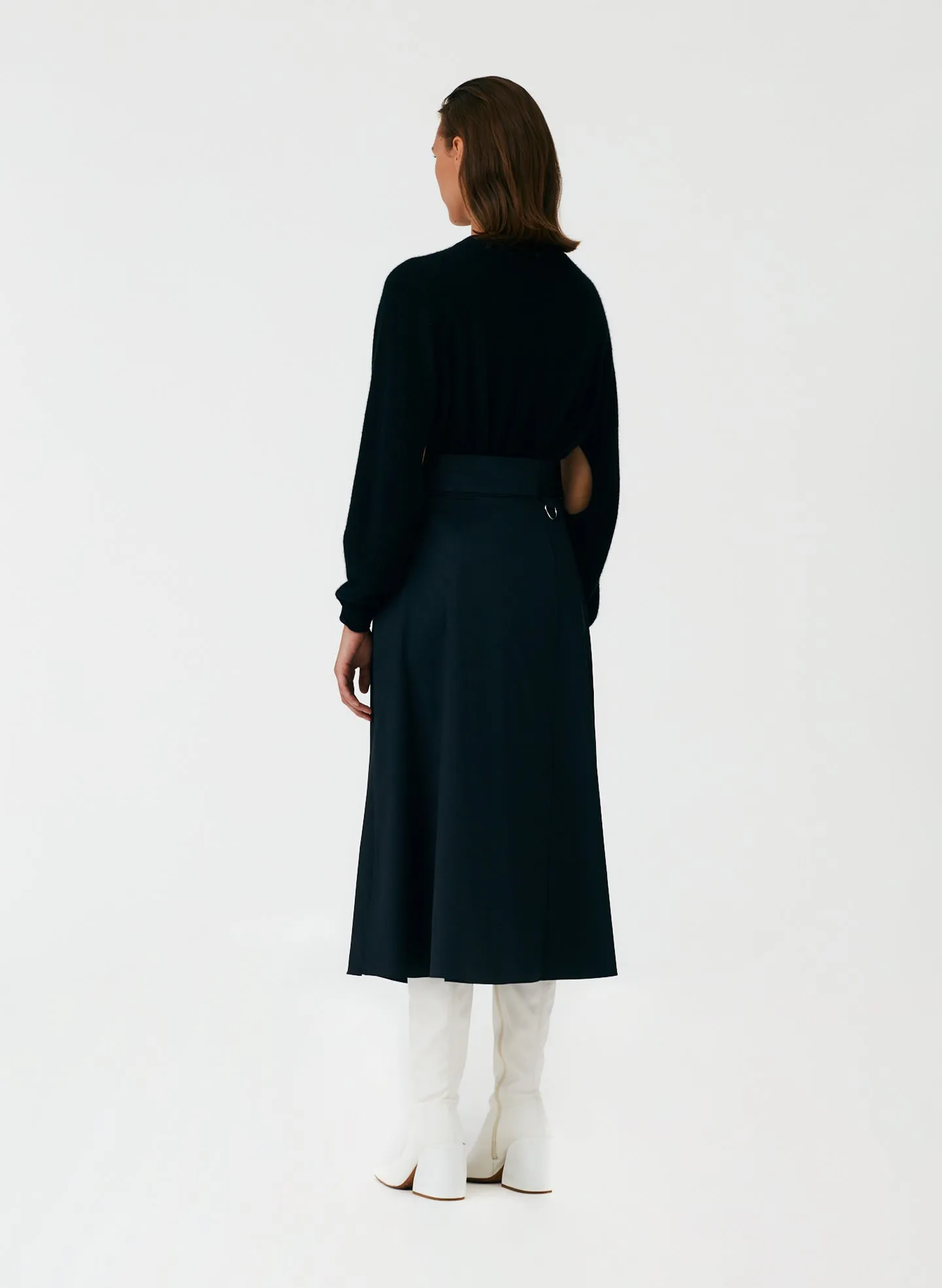 Eco Poplin Back Wrap Skirt sold by Tibi product image thumbnail 4