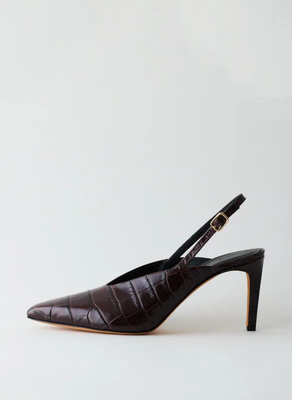 Neve Croc Slingback Pump sold by Tibi