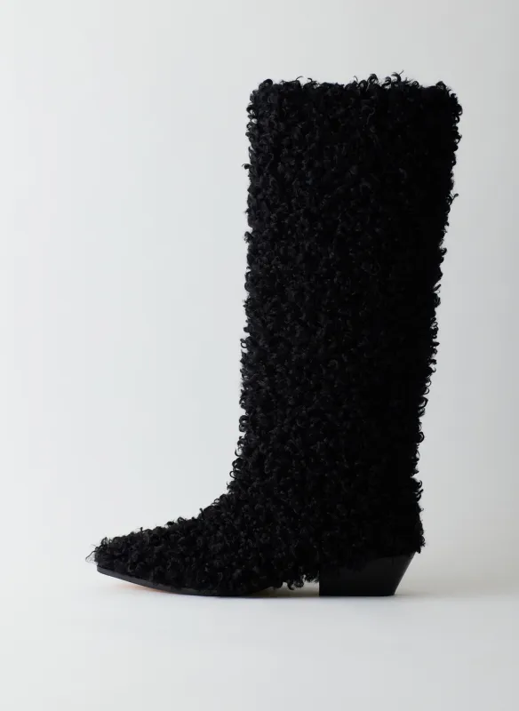 Lola Long Faux Fur Boot made by Tibi