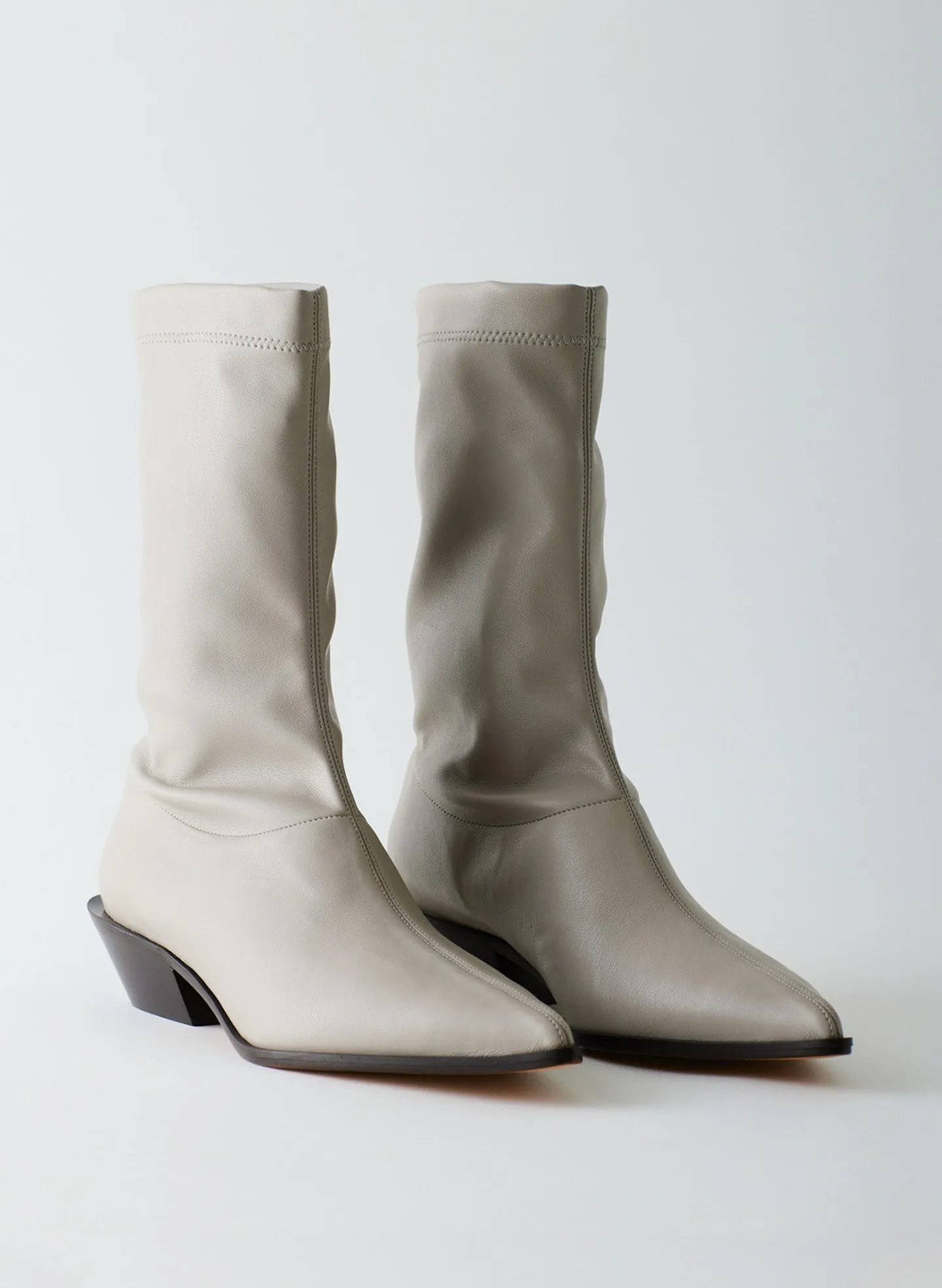 Leo Faux Nappa Stretch Low Boot sold by Tibi product image thumbnail 5