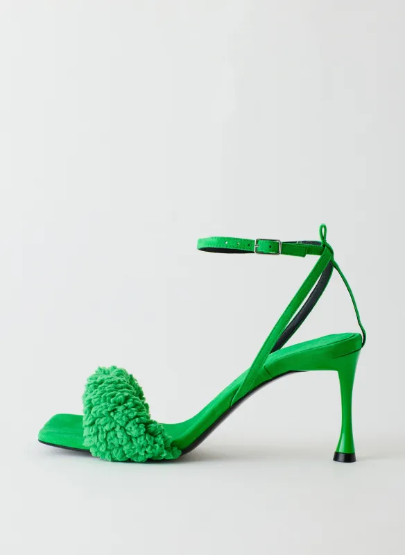 Hugh Suede & Faux Shearling Sandal made by Tibi