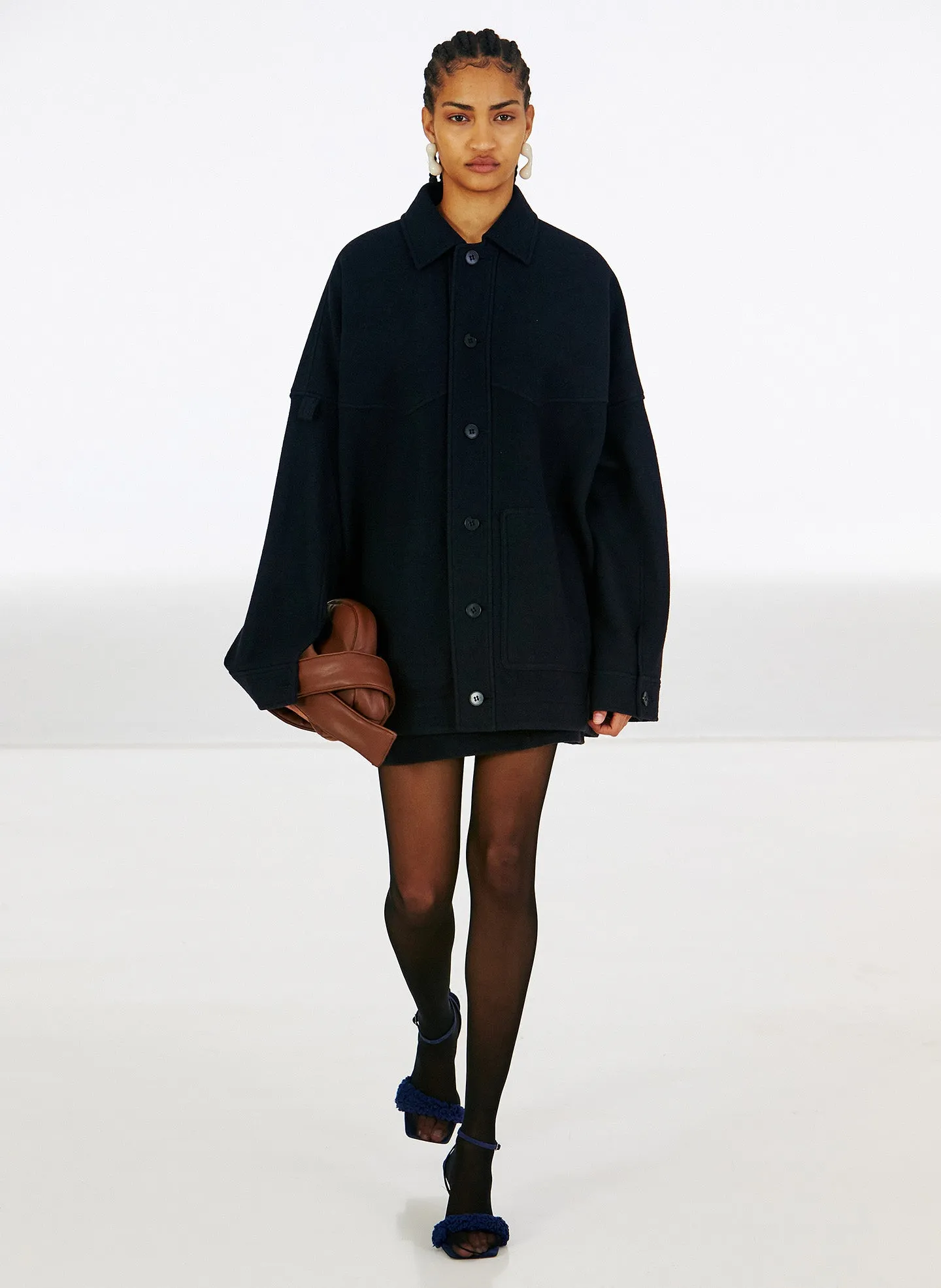 Hugh Suede & Faux Shearling Sandal sold by Tibi product image thumbnail 2