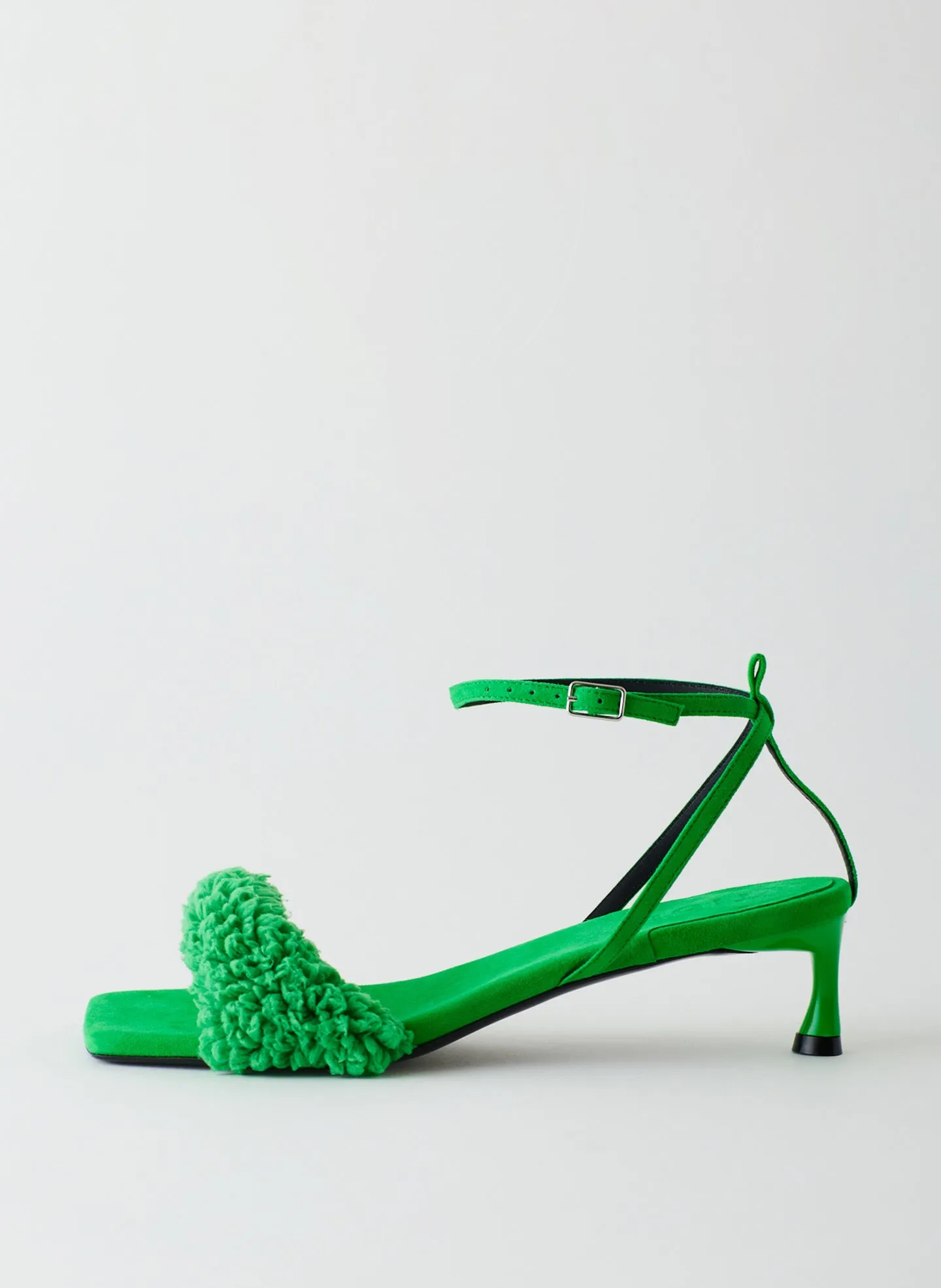 Cameron Suede & Faux Shearling Sandal sold by Tibi