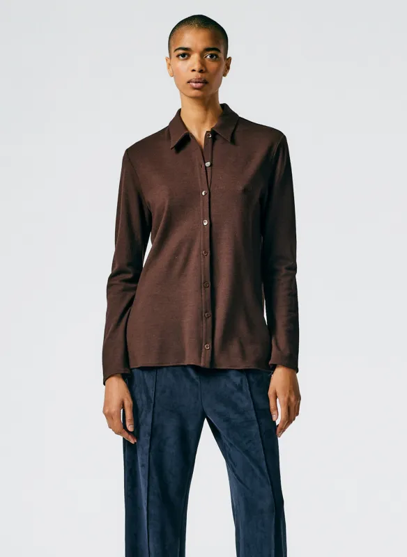 Wool Jersey Slim Shirt sold by Tibi
