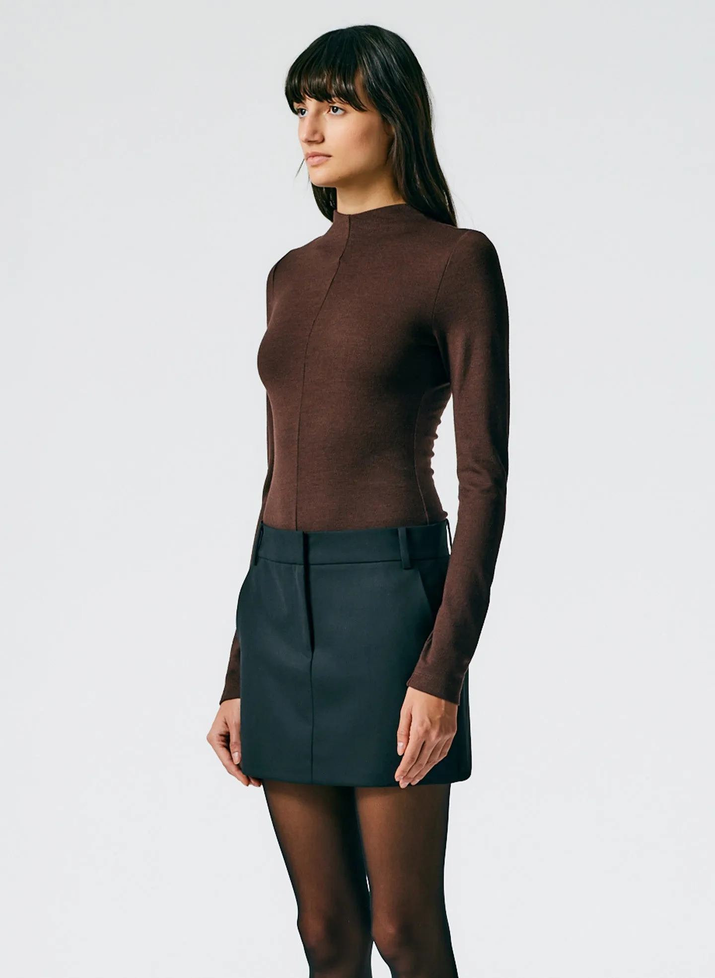 Wool Jersey Funnelneck Bodysuit sold by Tibi product image thumbnail 3