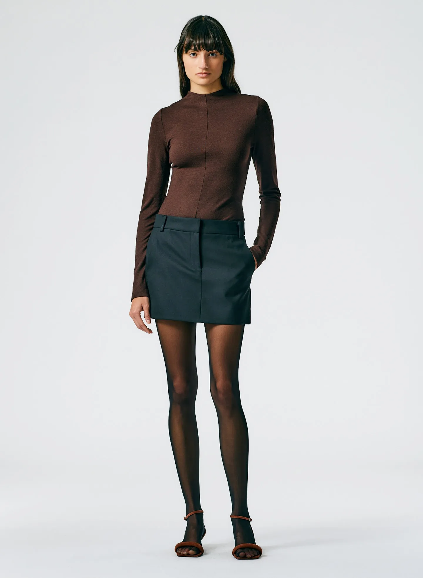 Wool Jersey Funnelneck Bodysuit sold by Tibi product image thumbnail 5