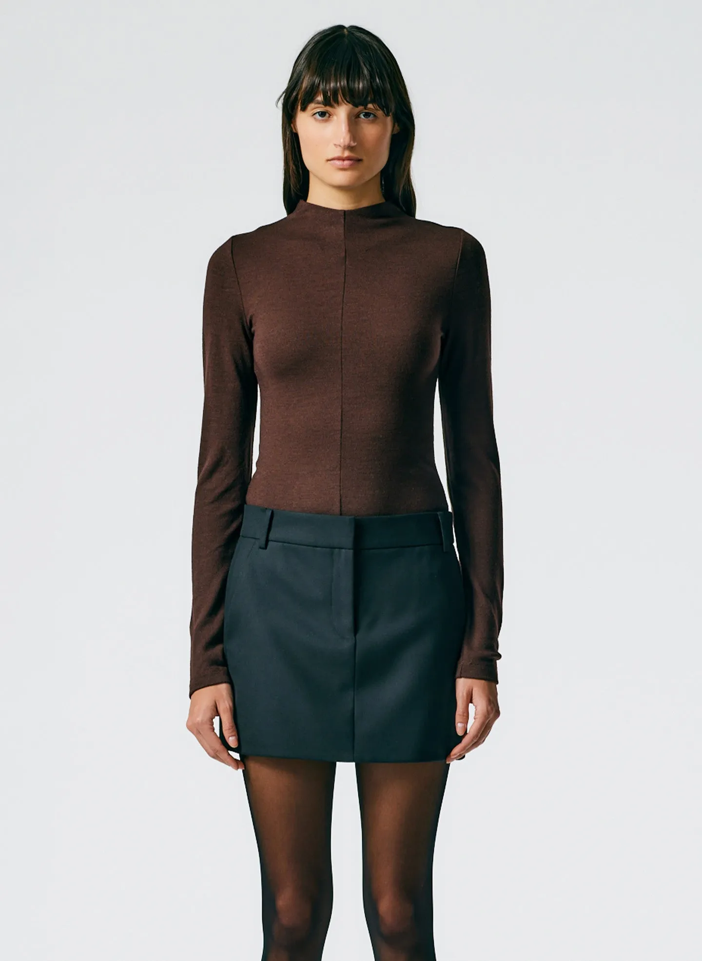 Wool Jersey Funnelneck Bodysuit sold by Tibi product image thumbnail 2