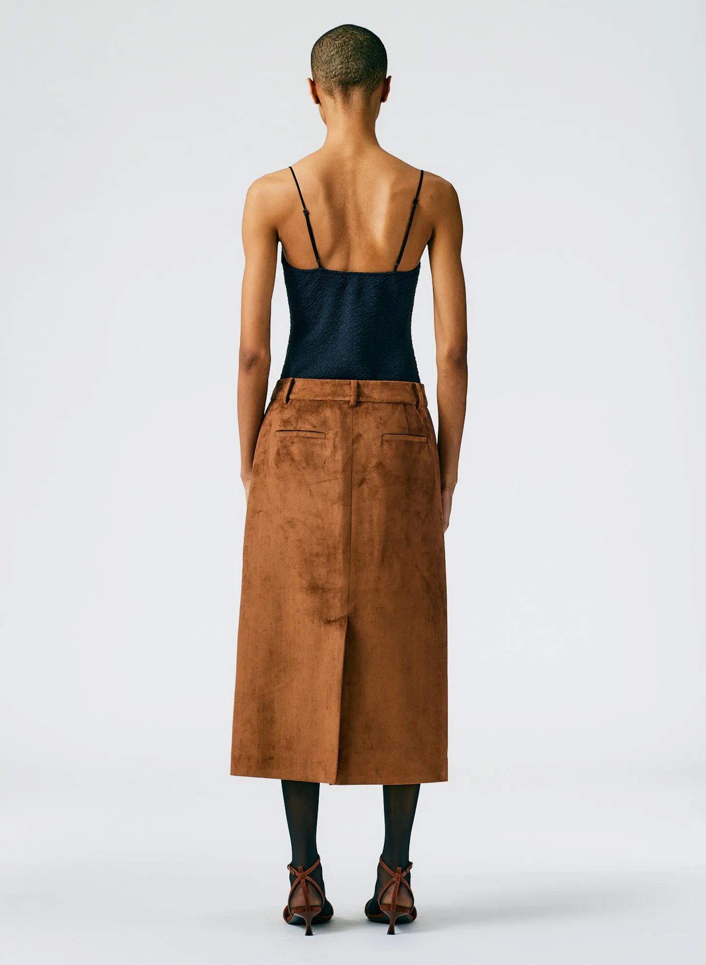 Ultrasuede Midi Trouser Skirt sold by Tibi product image thumbnail 5