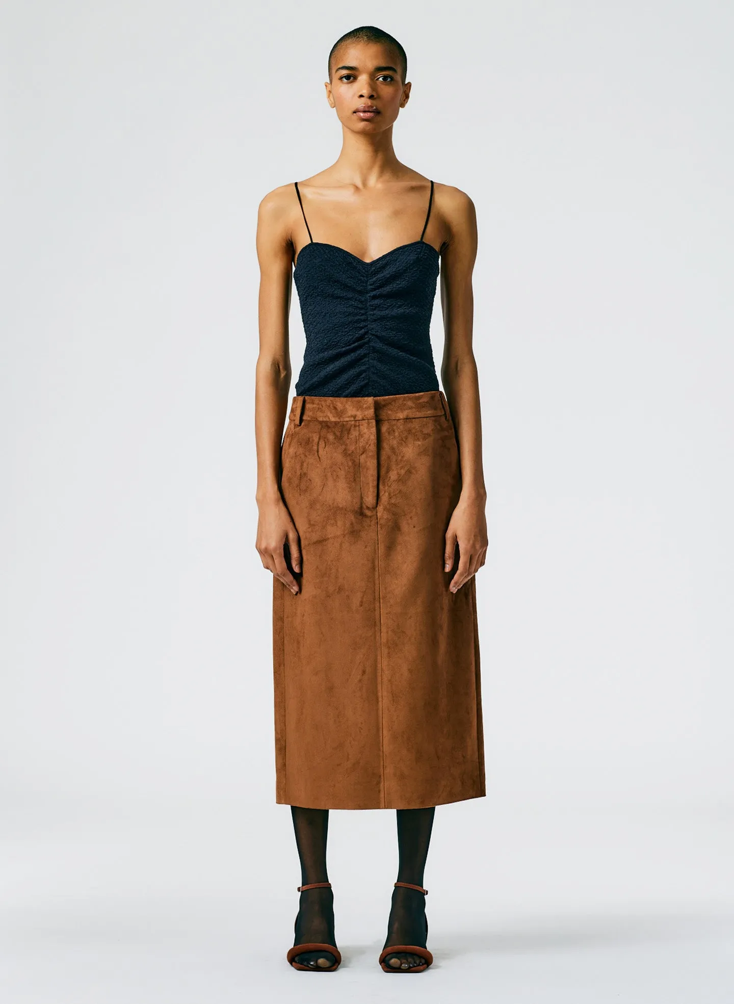 Ultrasuede Midi Trouser Skirt sold by Tibi product image thumbnail 3