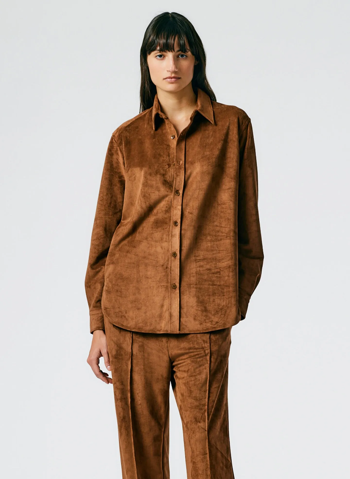 Ultrasuede Charlie Slim Men's Shirt sold by Tibi