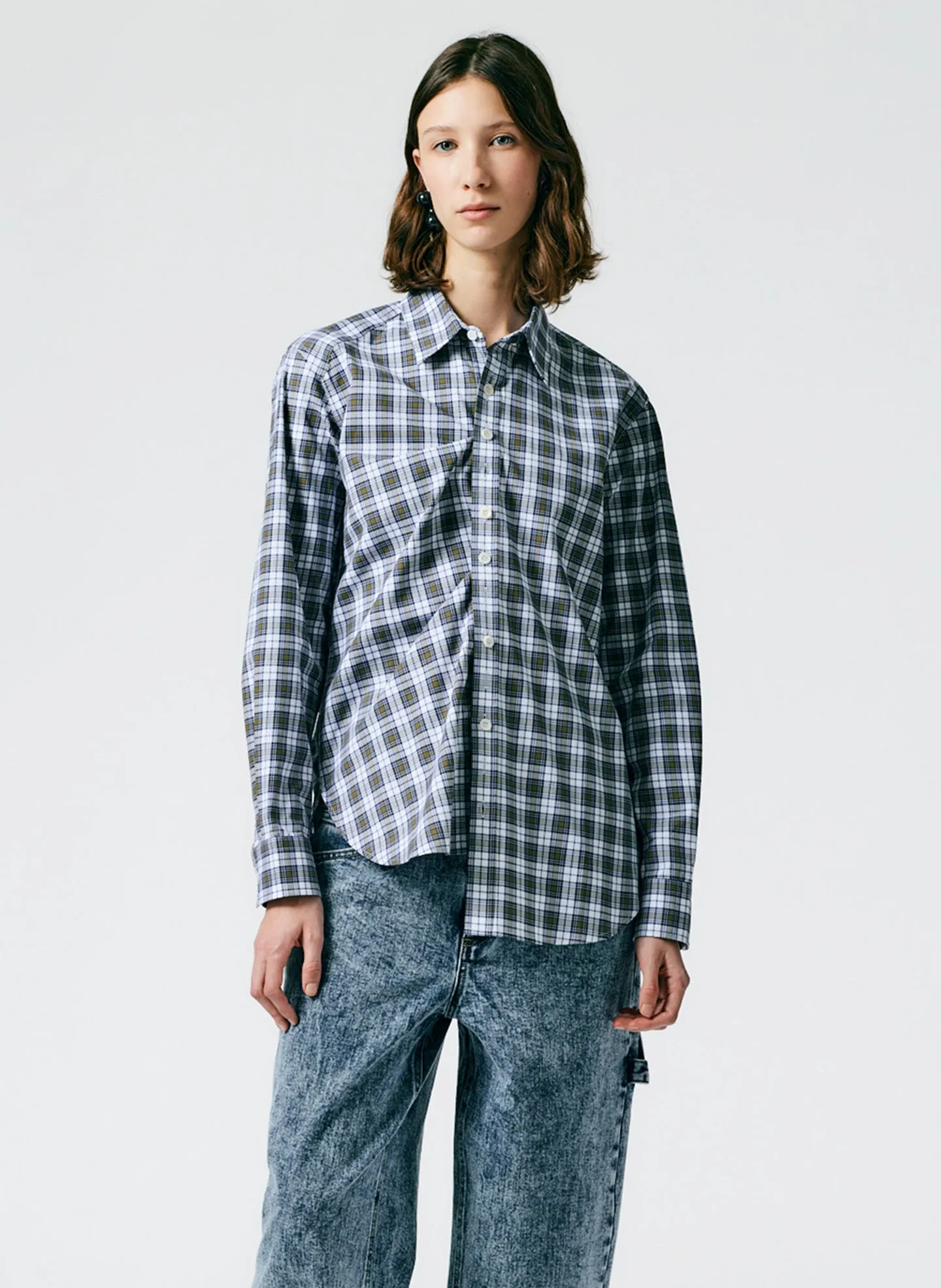 Reynolds Plaid Charlie Men's Slim Shirt sold by Tibi product image thumbnail 4