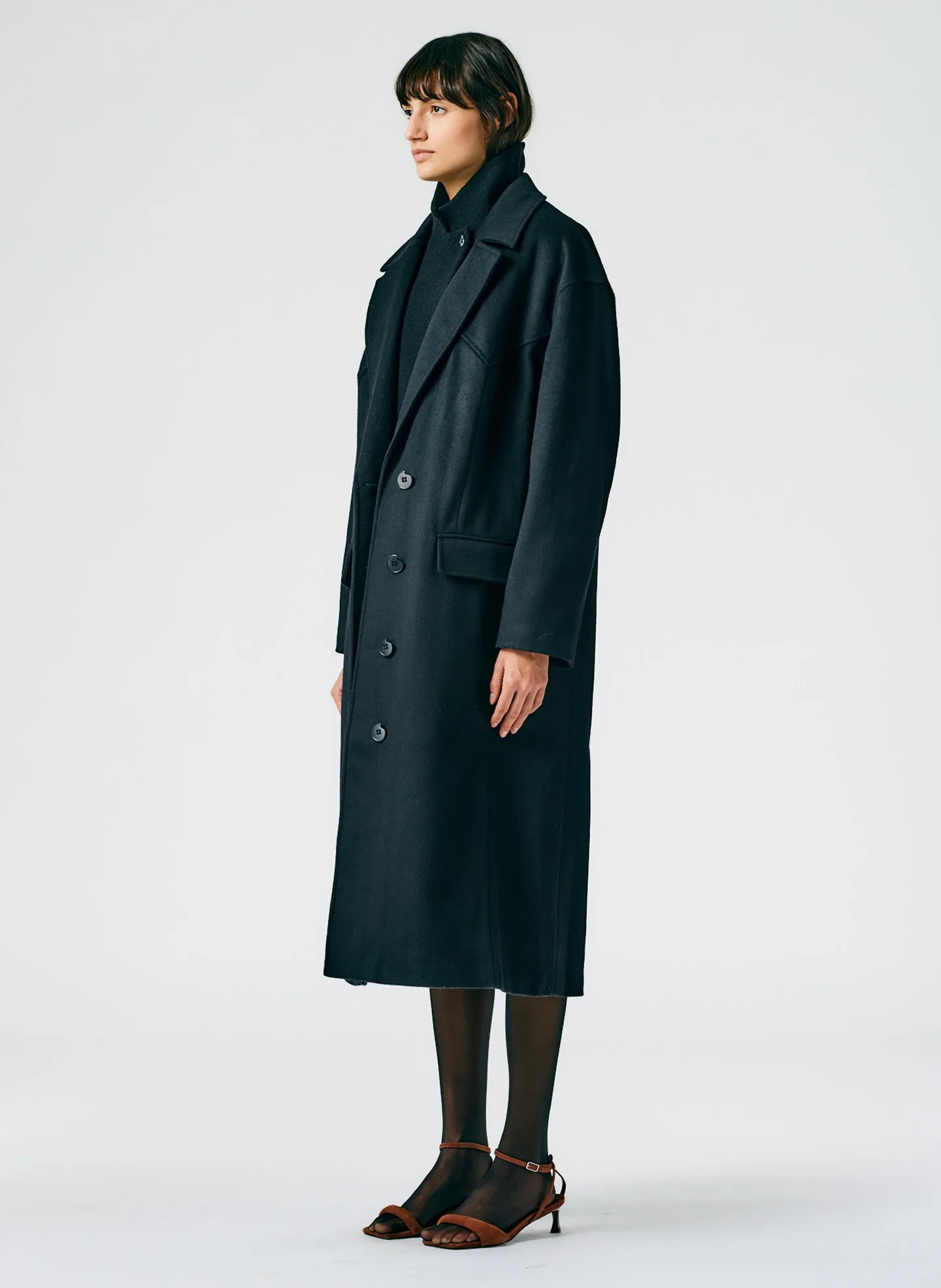Recycled Wool Cashmere Liam Western Seamed Coat sold by Tibi product image thumbnail 3