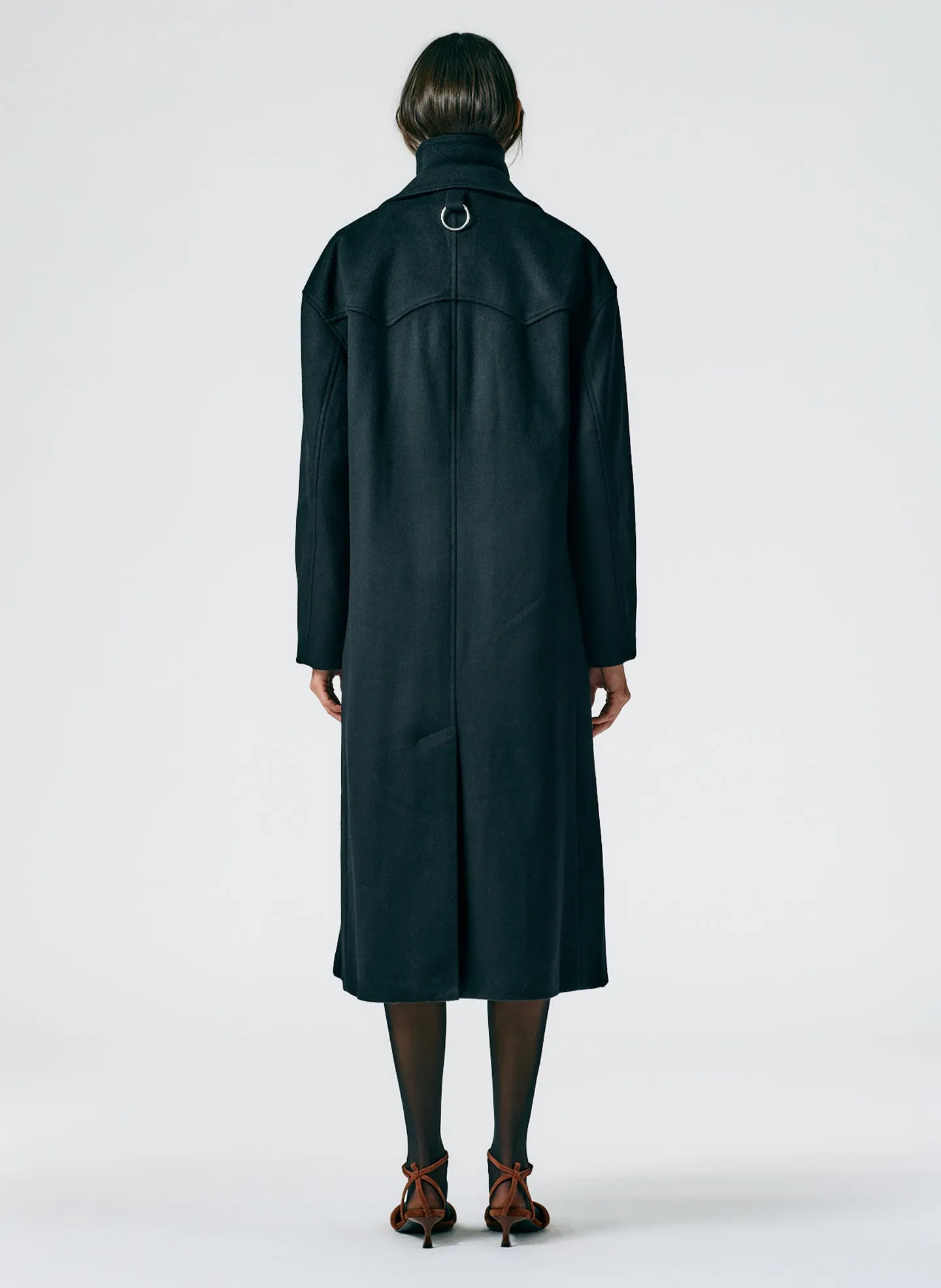 Recycled Wool Cashmere Liam Western Seamed Coat sold by Tibi product image thumbnail 4