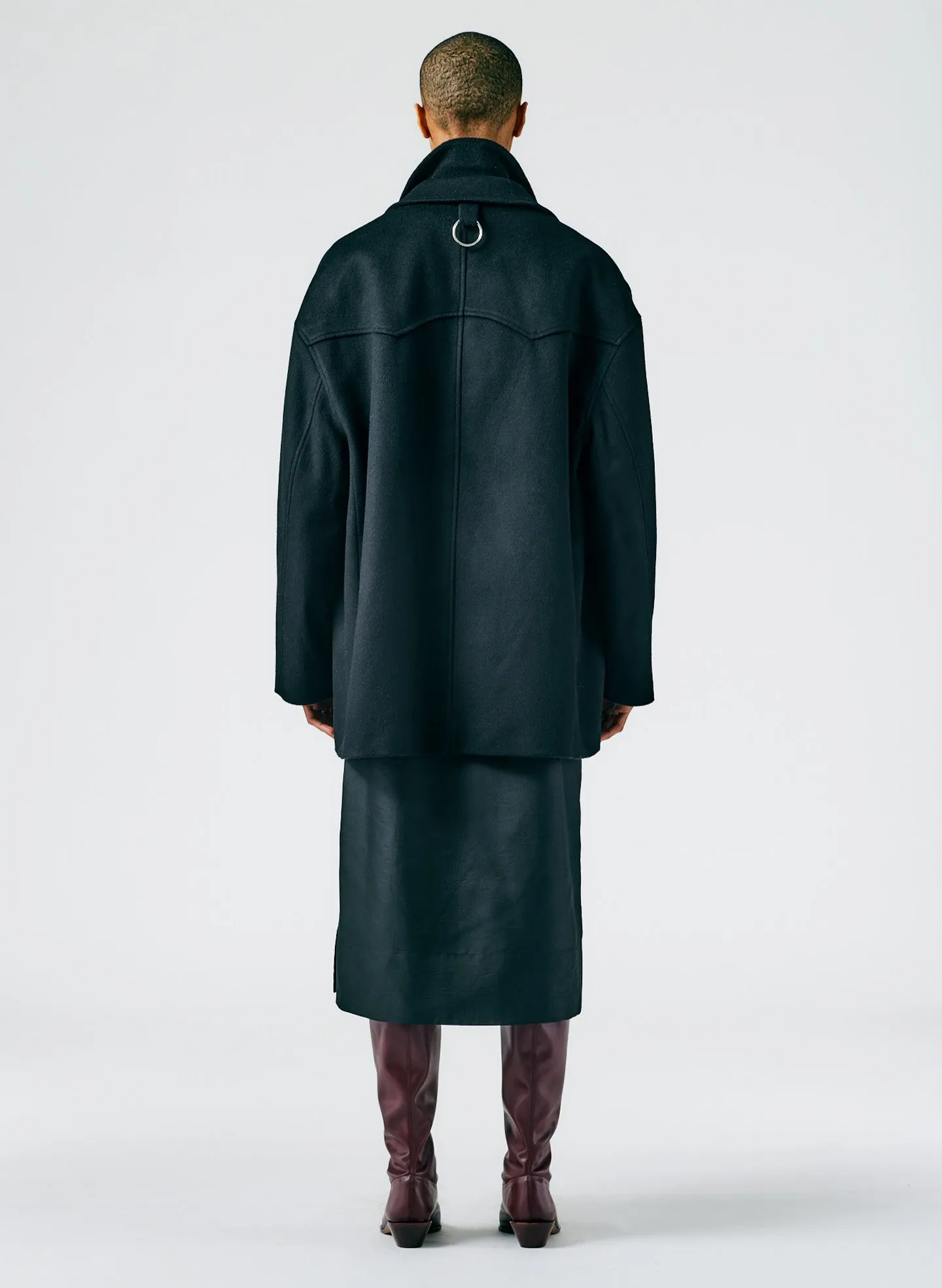 Recycled Wool Cashmere Double Collar Liam Jacket sold by Tibi product image thumbnail 4