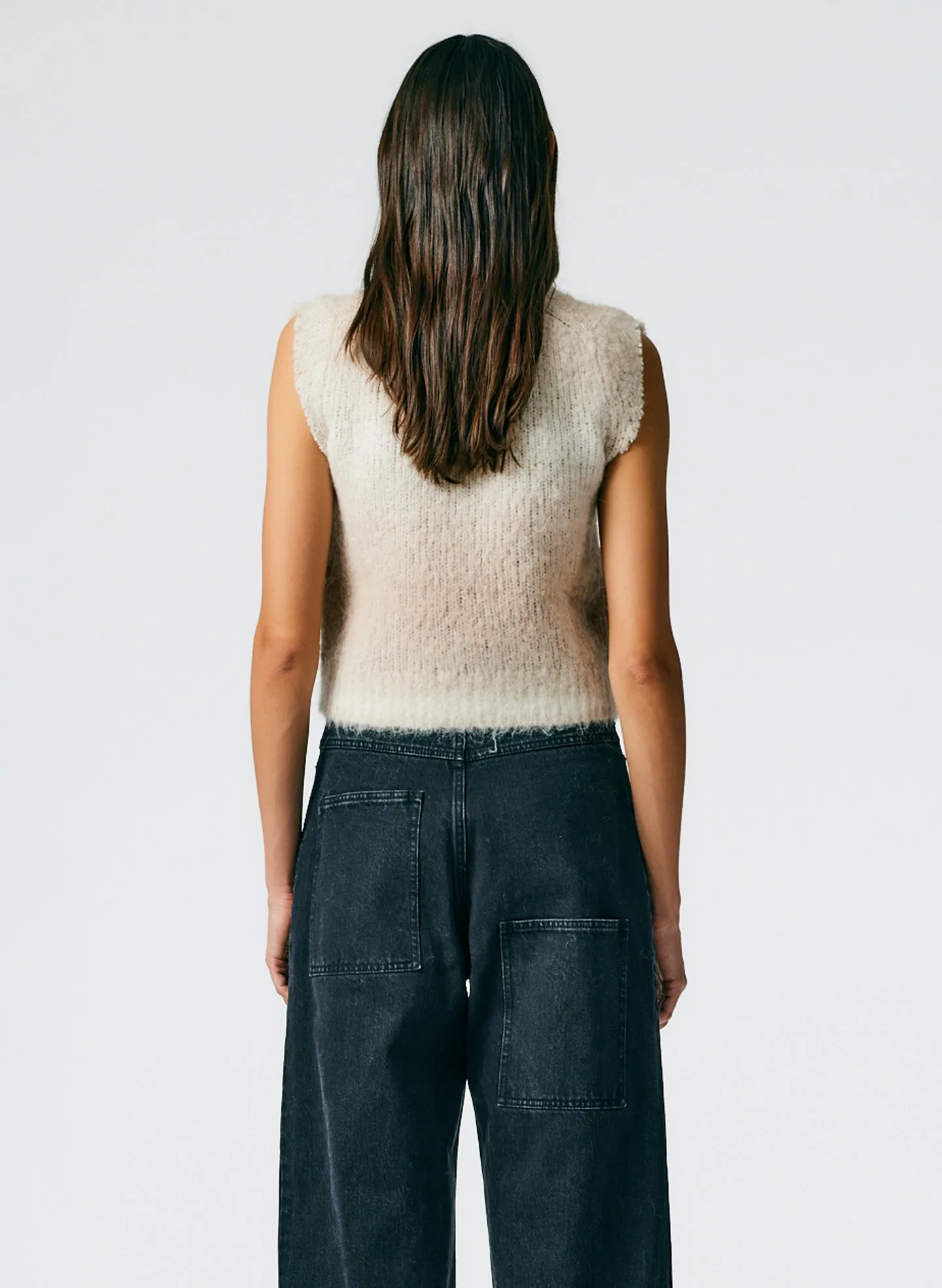 Ombre Superfine Alpaca Shrunken Cutoff Vest sold by Tibi product image thumbnail 5