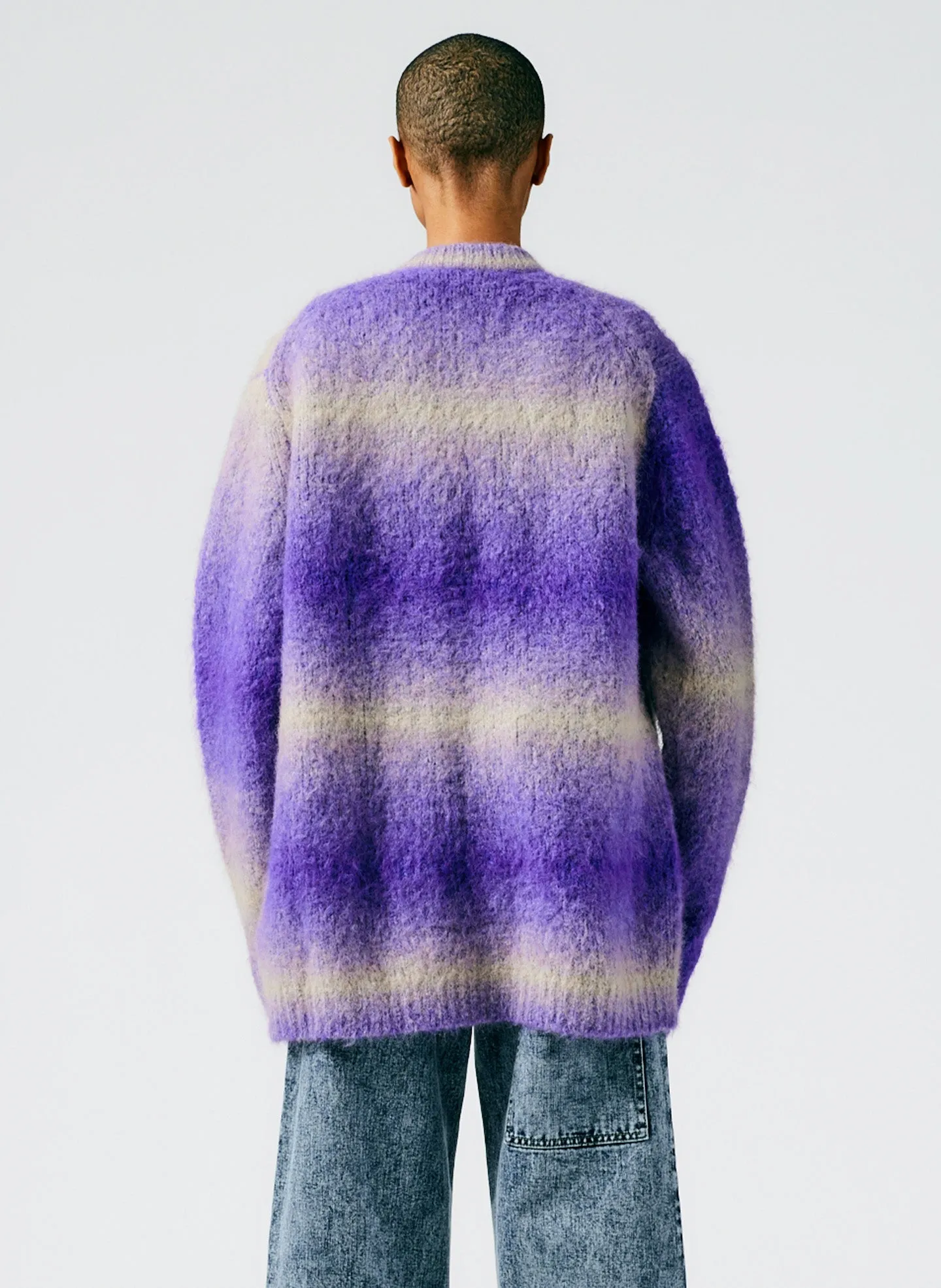Ombre Superfine Alpaca Grandpa Cardigan sold by Tibi product image thumbnail 4