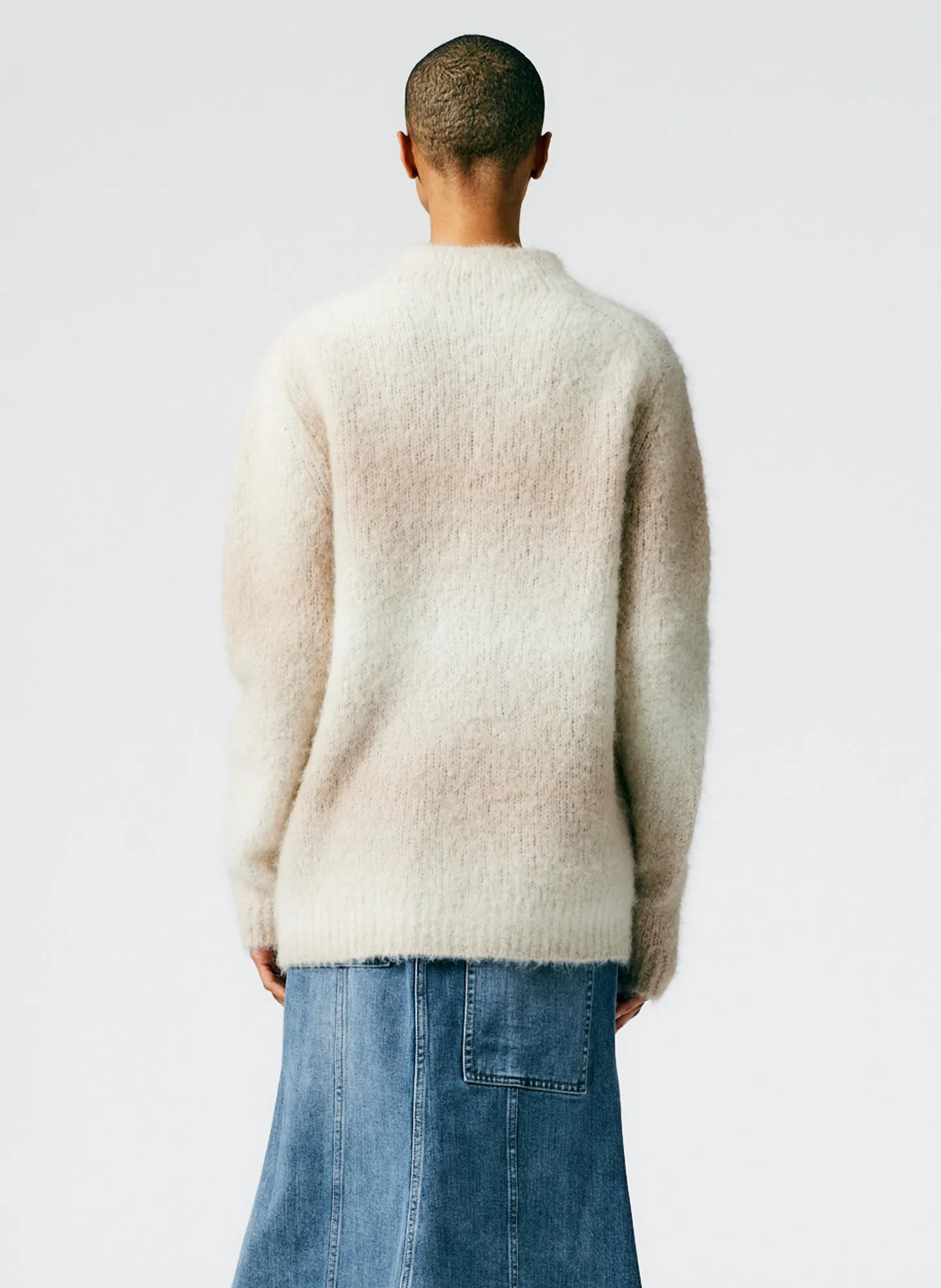 Ombre Superfine Alpaca Funnel Neck Pullover sold by Tibi product image thumbnail 5