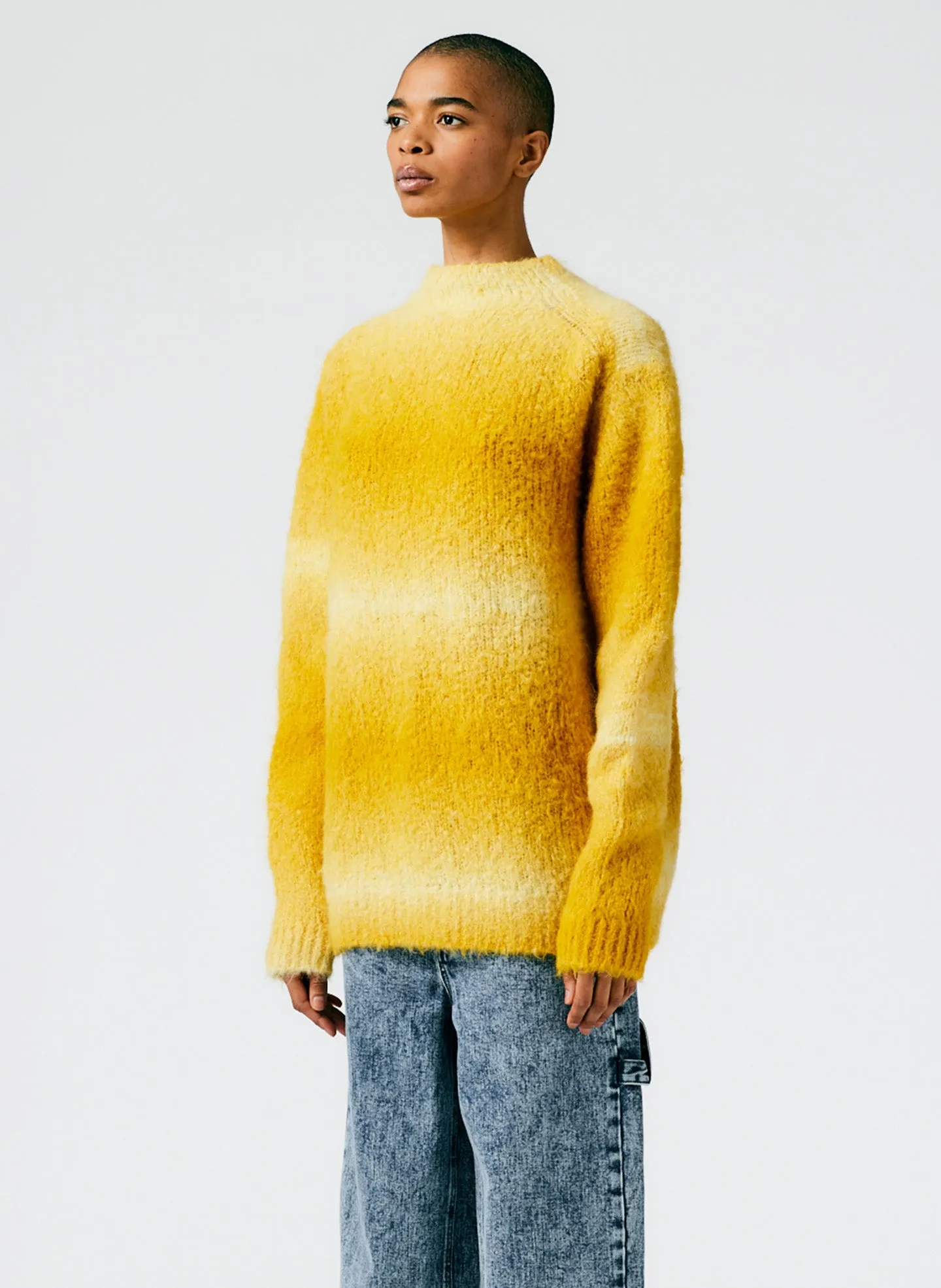 Ombre Superfine Alpaca Funnel Neck Pullover sold by Tibi product image thumbnail 4